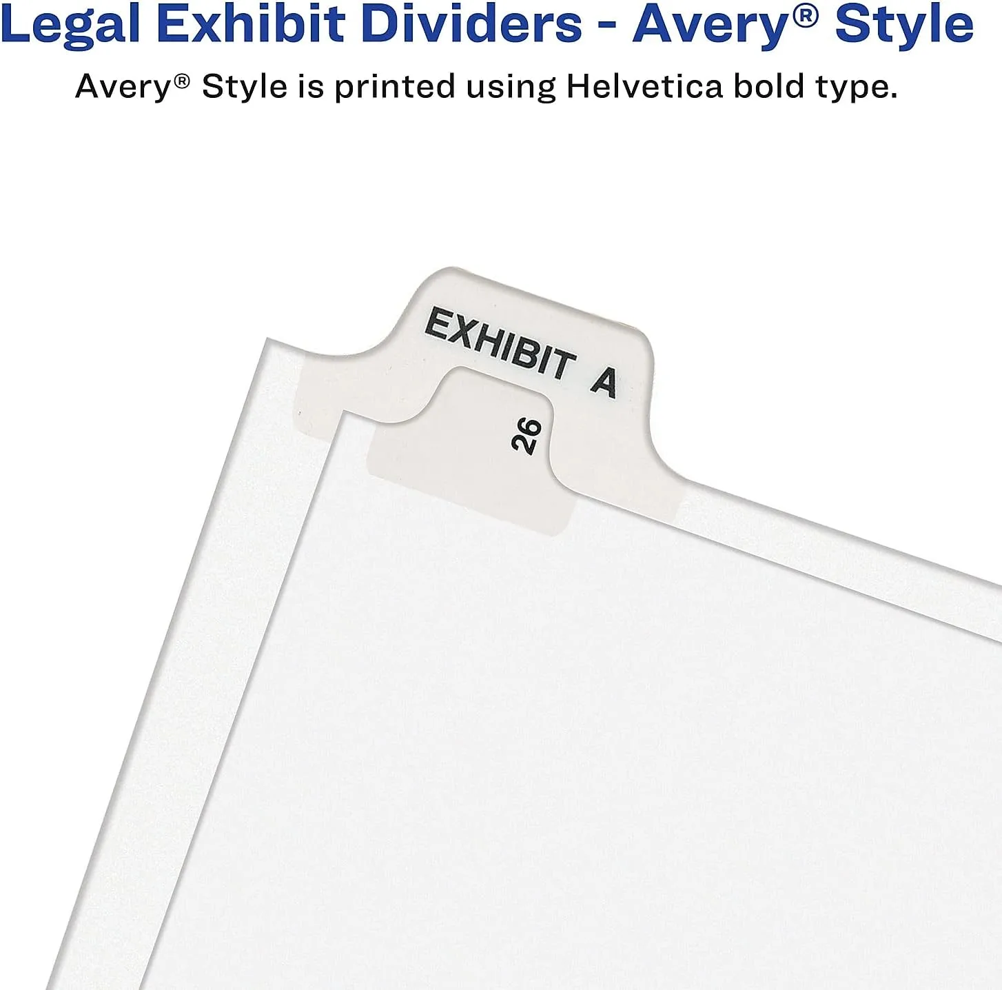 Avery Individual Legal Dividers, Avery Style, Side Tab A, Letter Size, 25 Pack