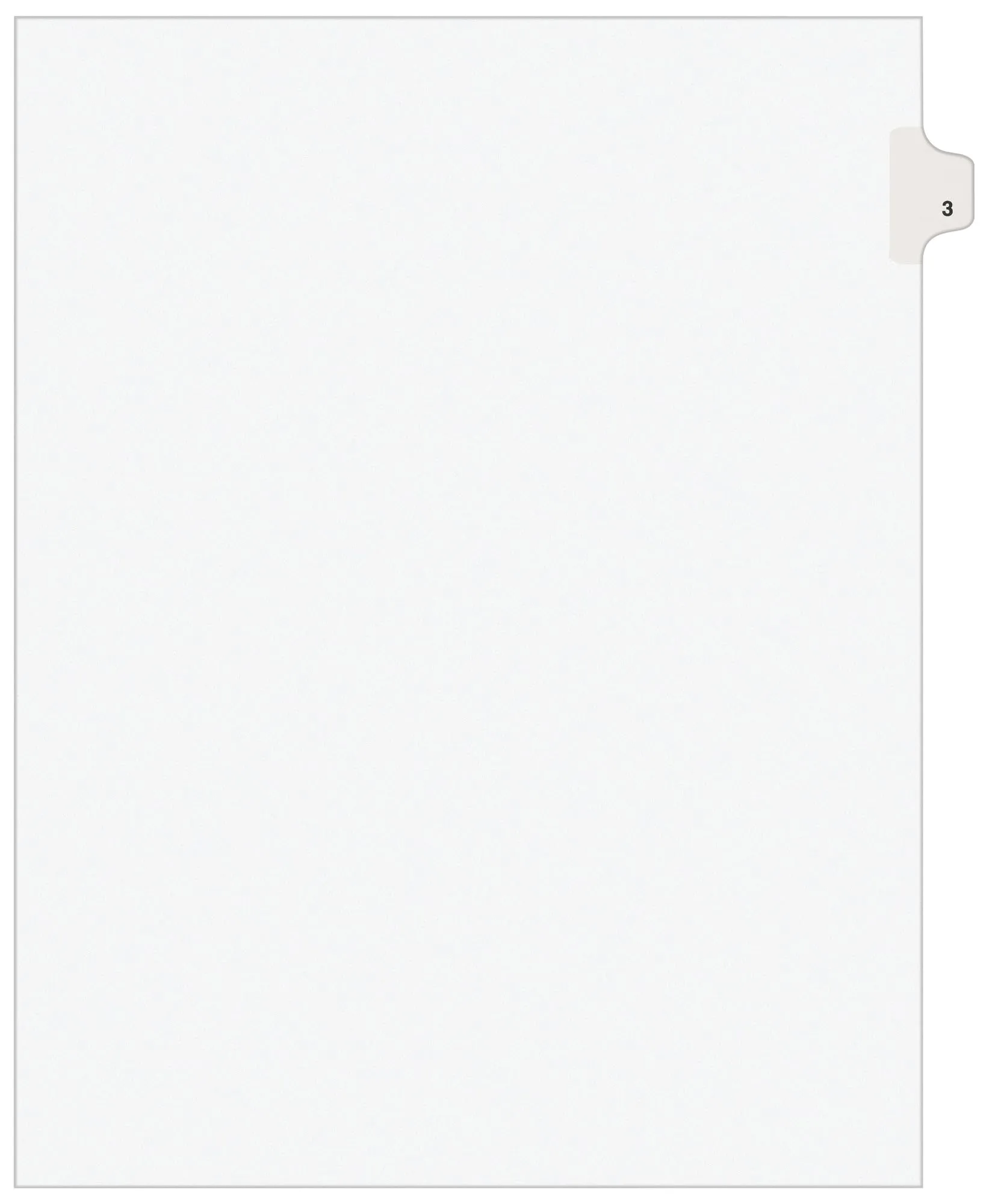 Avery Individual Legal Exhibit Dividers, Avery Style, #3, Side Tab, Letter Size, Pack of 25
