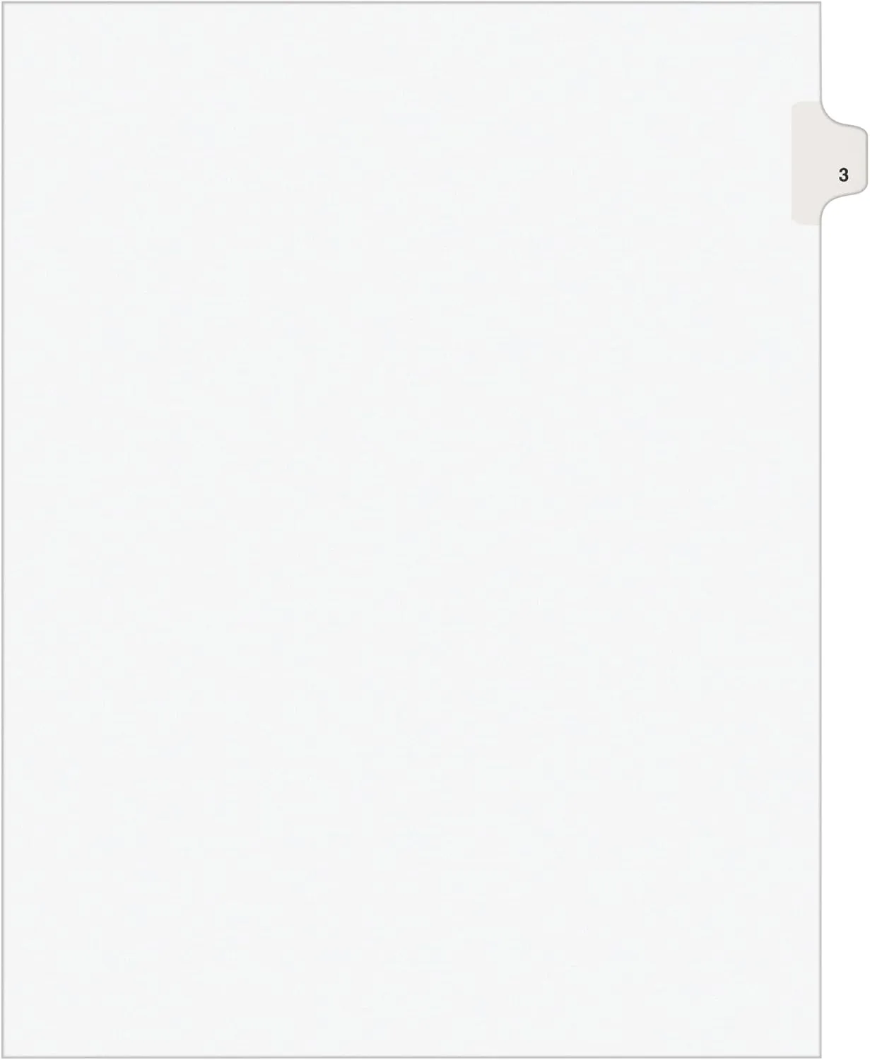Avery Individual Legal Exhibit Dividers, Avery Style, #3, Side Tab, Letter Size, Pack of 25
