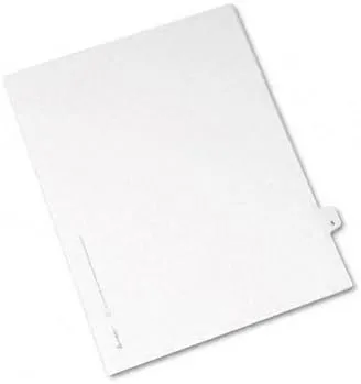 Avery Individual Legal Exhibit Dividers, Side Tab, #5, Letter Size, Pack of 25