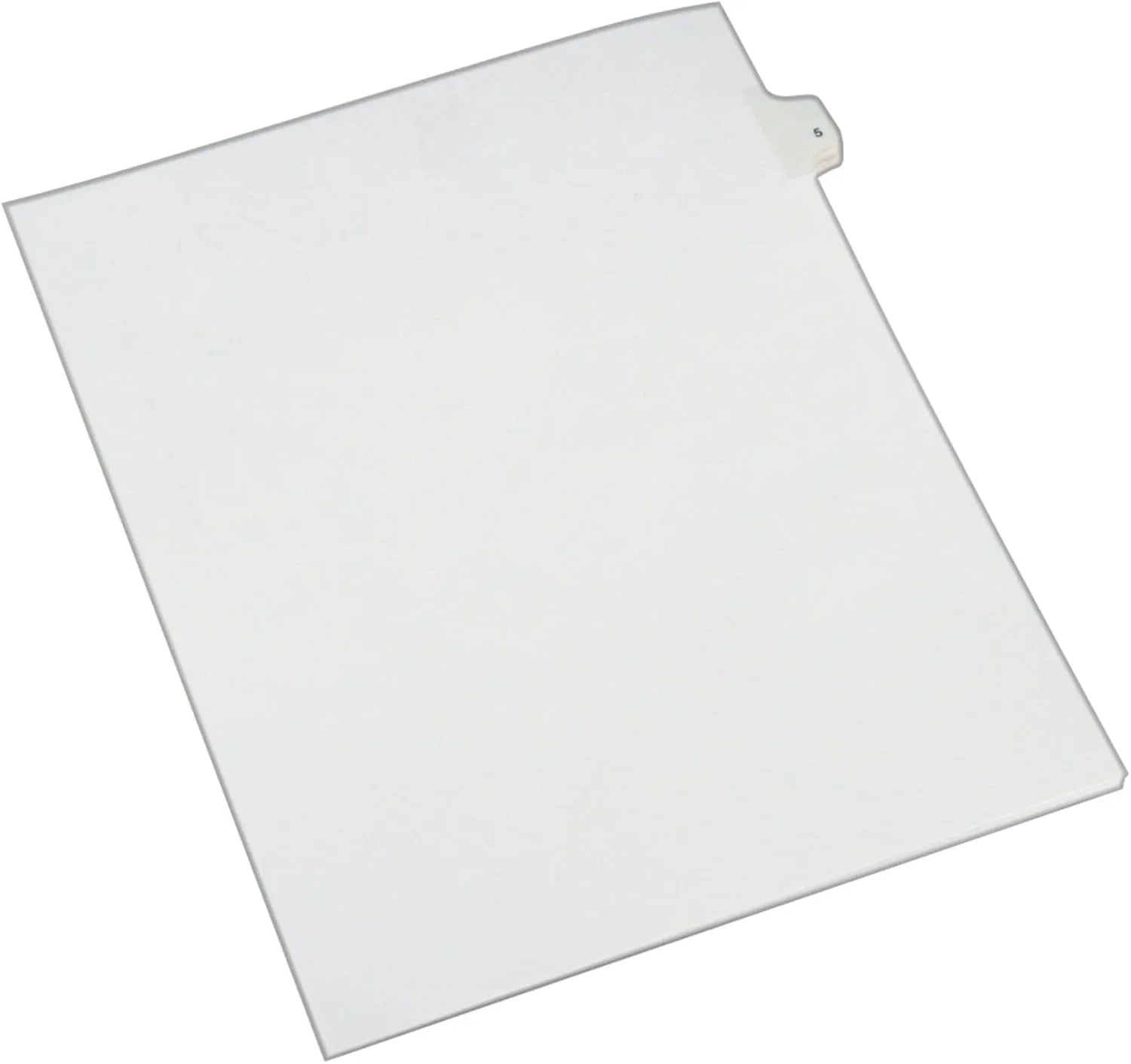 Avery Individual Legal Exhibit Dividers, Allstate Style, 5, Side Tab, 8.5 x 11 inches, Pack of 25 (82203)