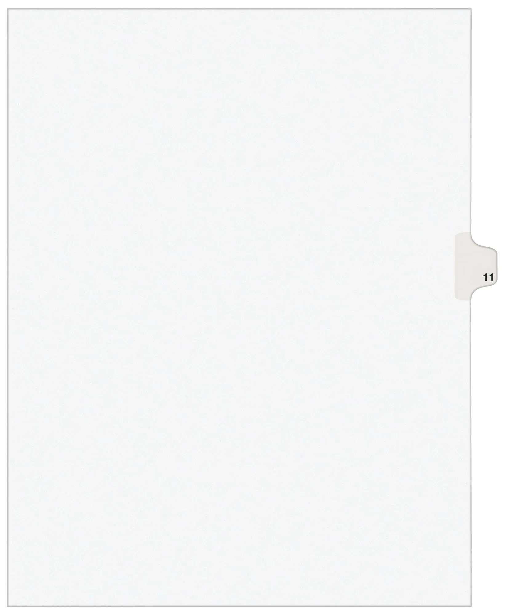 Avery Individual Legal Exhibit Dividers, Avery Style, 11, Side Tab, 8.5 x 11 inches, Pack of 25 (11921)