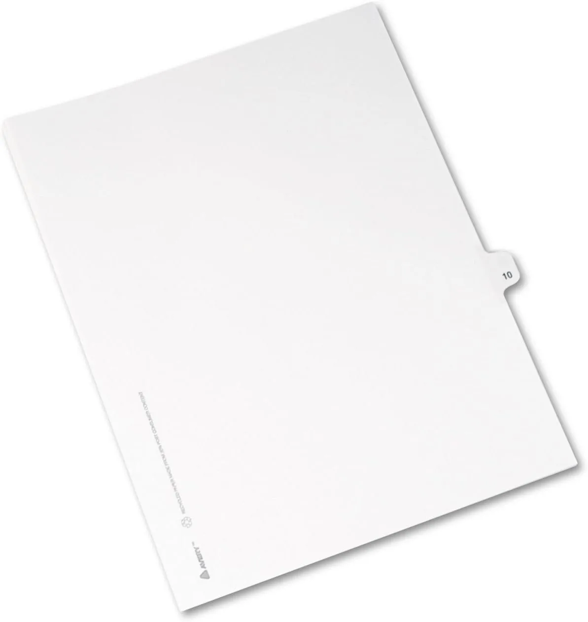 Avery Individual Legal Exhibit Dividers, Avery Style, 10, Side Tab, 8.5 x 11 Inches, Pack of 25 (11920)