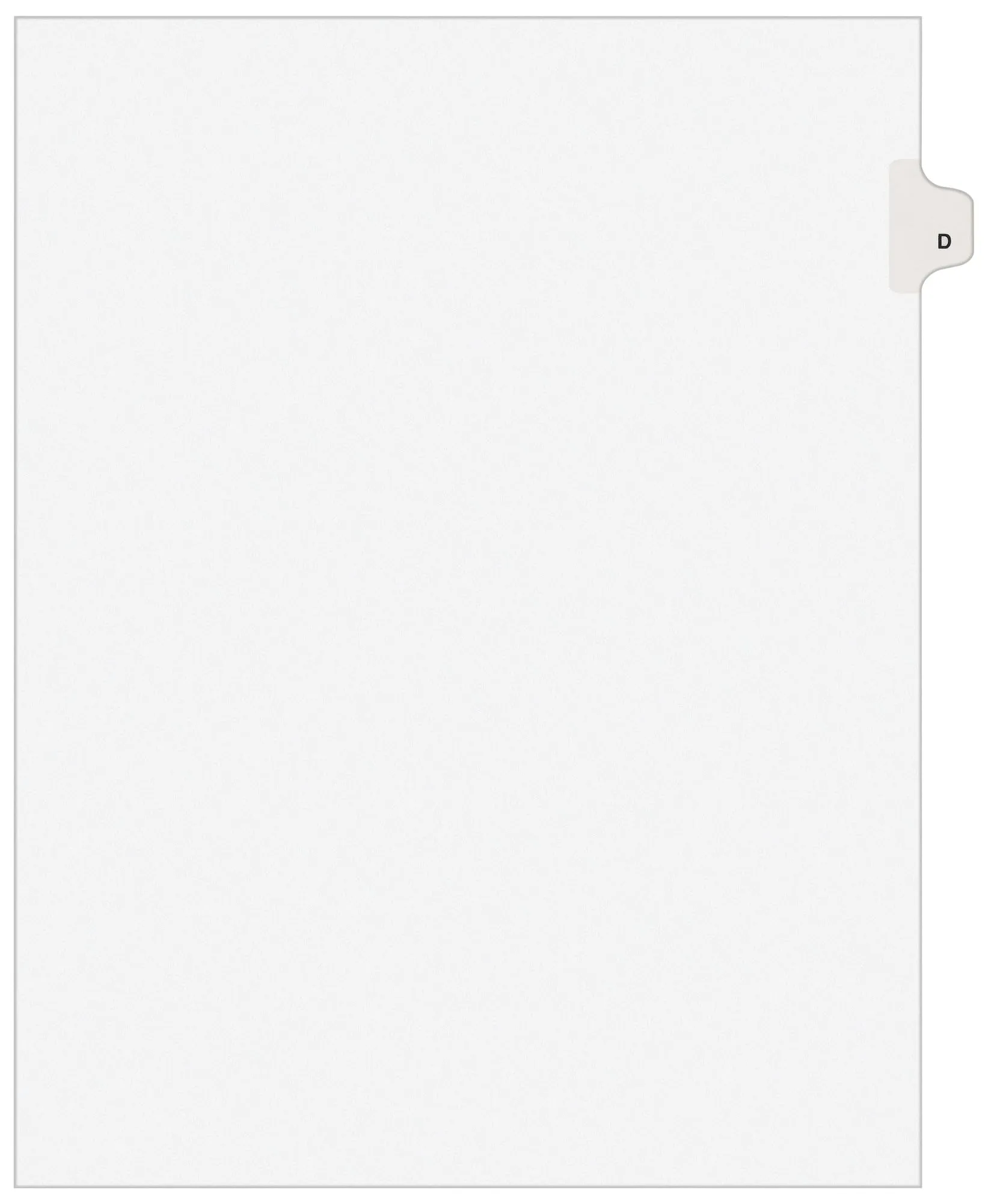 Avery 30% Recycled Side-Tab Legal Exhibit Dividers, Tab Title D, Pack Of 25