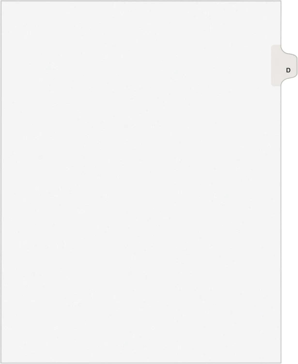 Avery 30% Recycled Side-Tab Legal Exhibit Dividers, Tab Title D, Pack Of 25