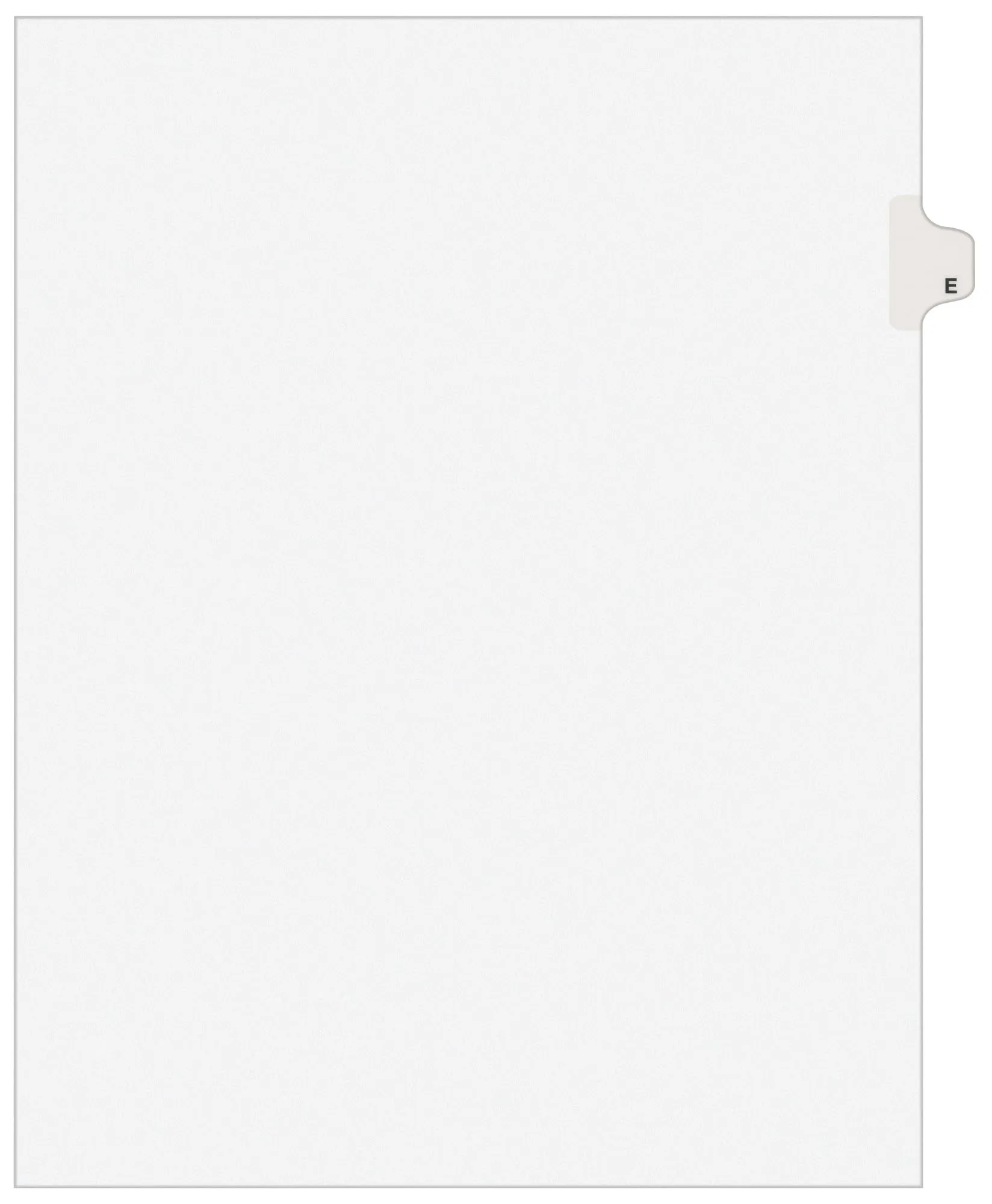 Avery Side-Tab Legal Exhibit Dividers, Tab E, 25-Pack