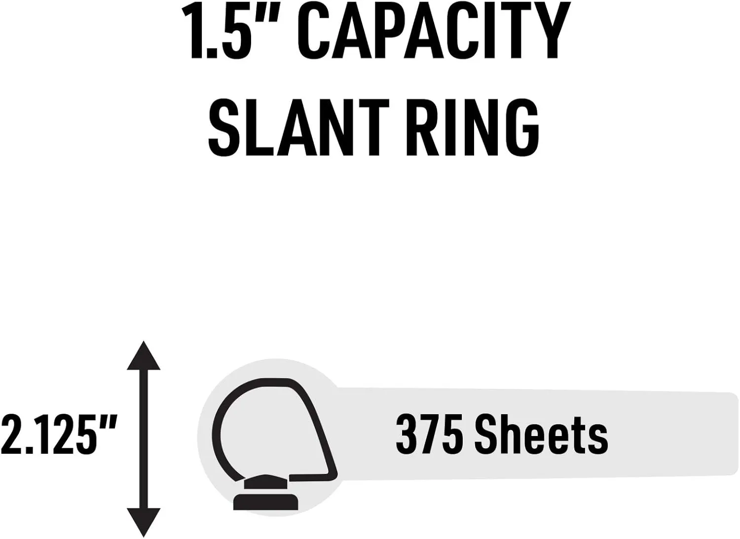 Avery Magnetic Hanging Binder Rings, 1.5 Inch Slant Rings, 3 Ring Binder Mechanism (77715) 1 Pack