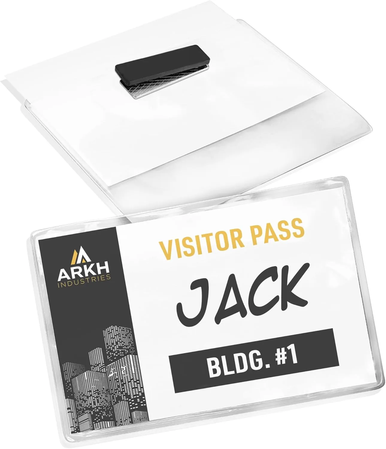 Avery Customizable Name Badges, Magnet Style, 3" x 4", Clear Holders, 48 Pack (8781)