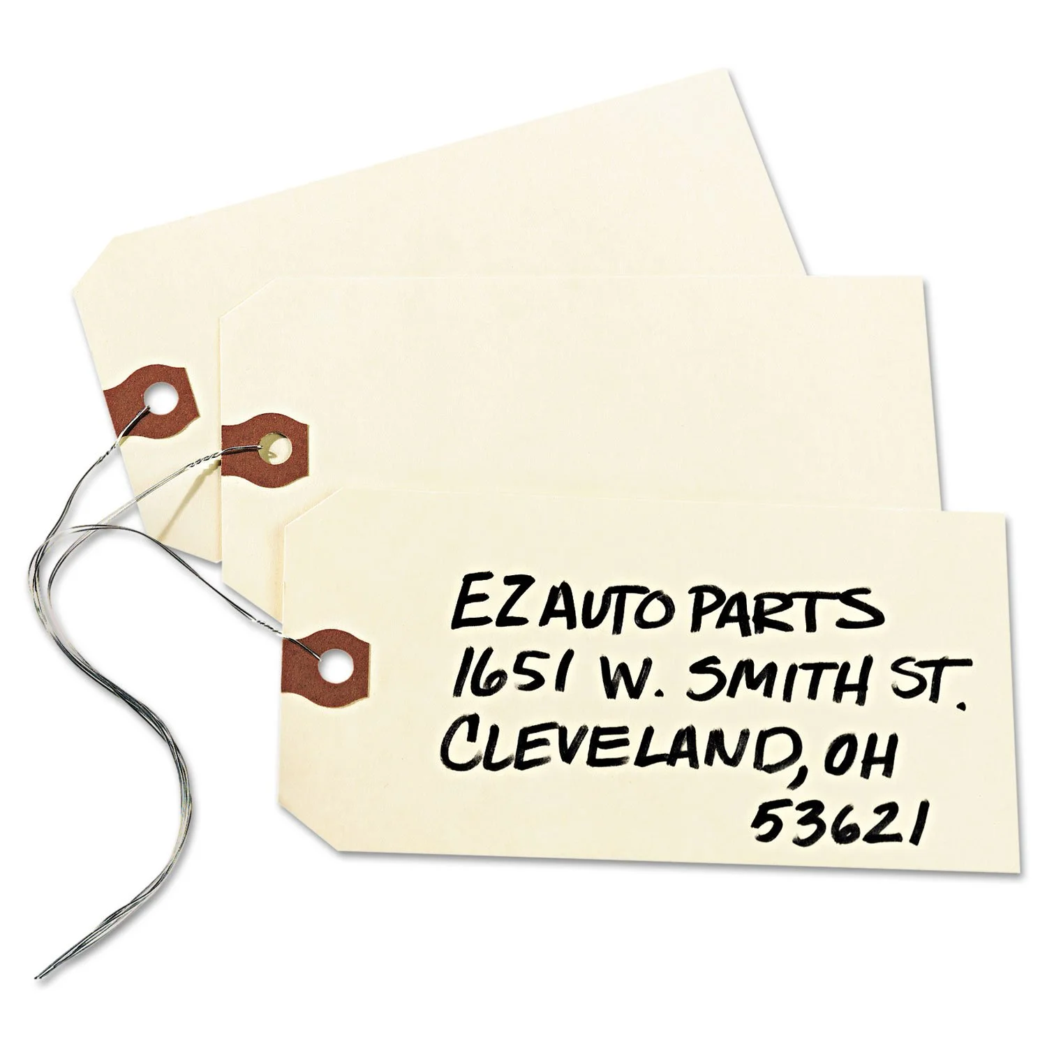 Avery Shipping Tags, Paper/Double Wire, 5.25 x 2.625 Inches, Manila, Pack of 1000 (12606)