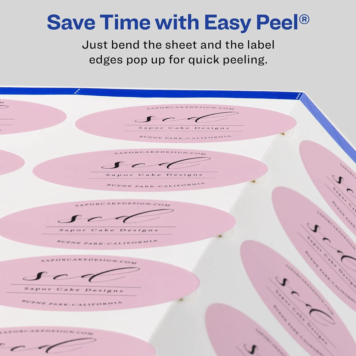 AVERY Matte White Oval Labels, Sure Feed Technology, 2" x 3-1/3"