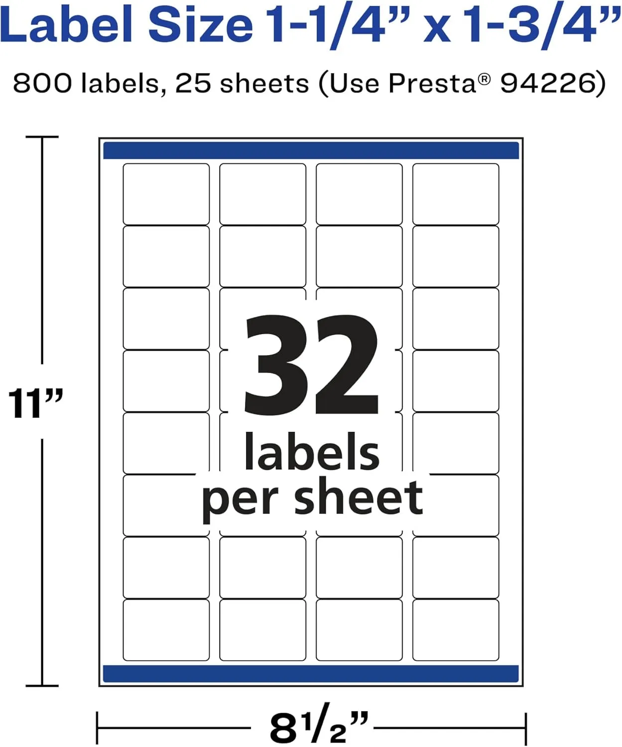 Avery Durable Waterproof Rectangle Labels, Sure Feed Technology, 1.25" x 1.75"