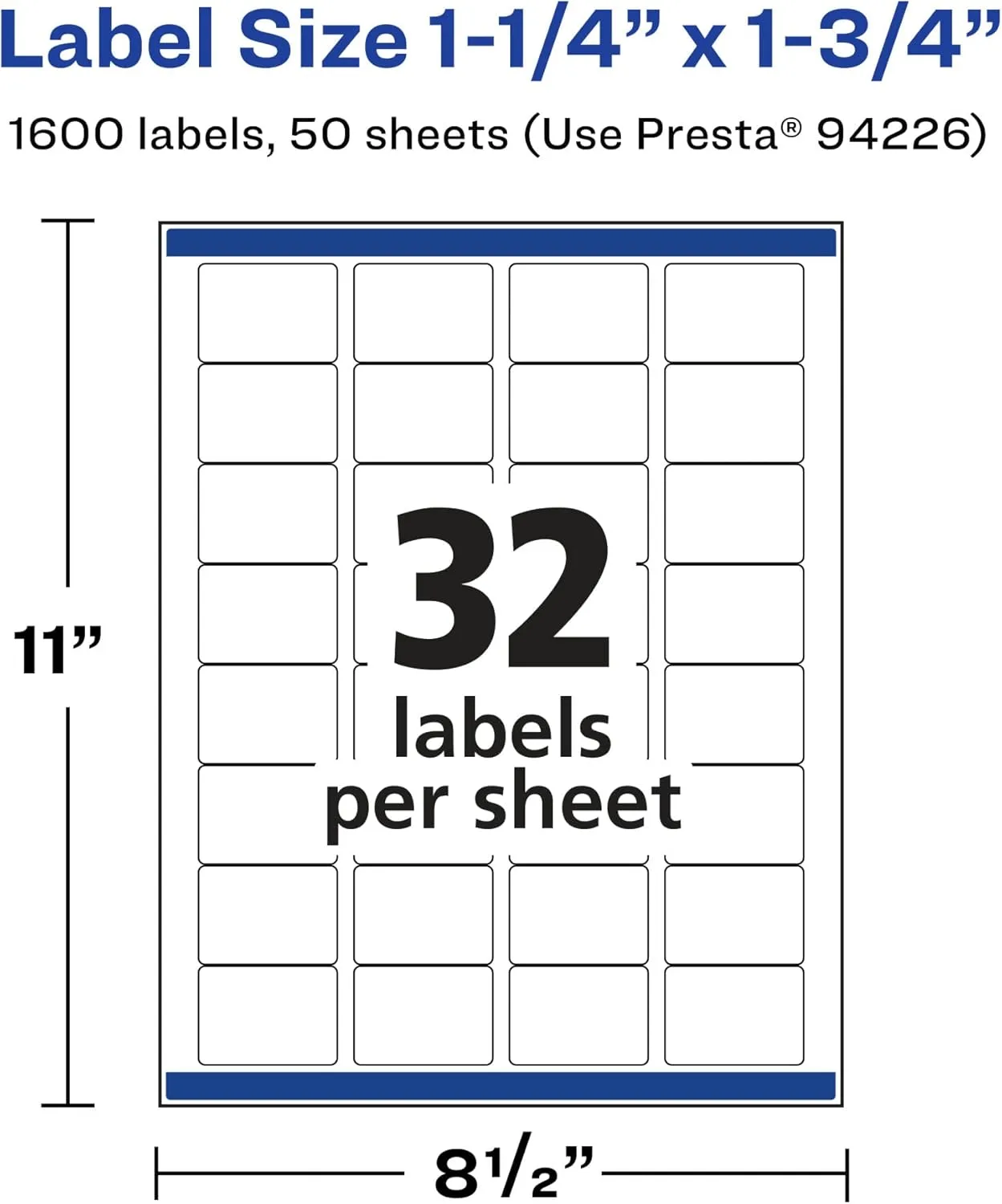 Avery Durable Waterproof Rectangle Labels, Sure Feed Technology, 1.25" x 1.75"