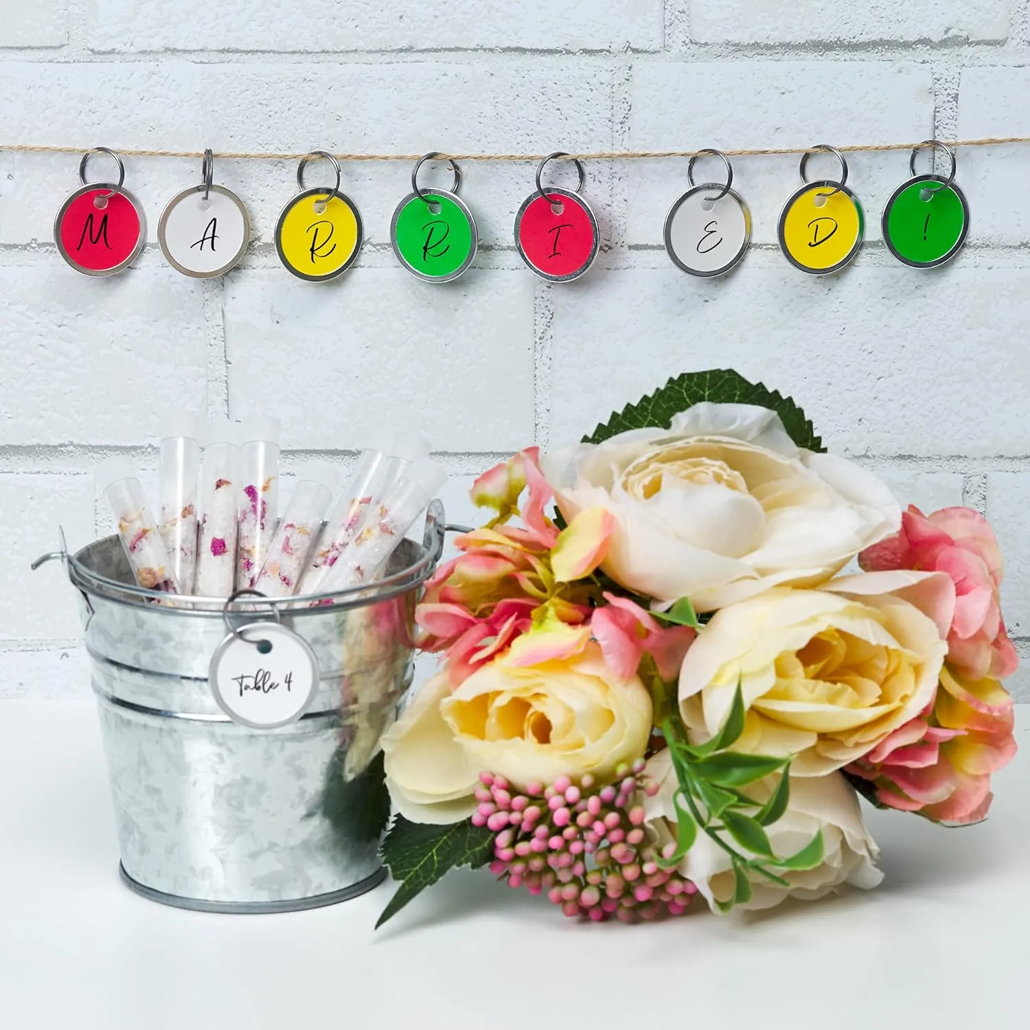 Avery Metal Rim Key Tags, 1.25" Diameter Tag, Metal Split Ring, Assorted Colors, 50 Tags (11026)