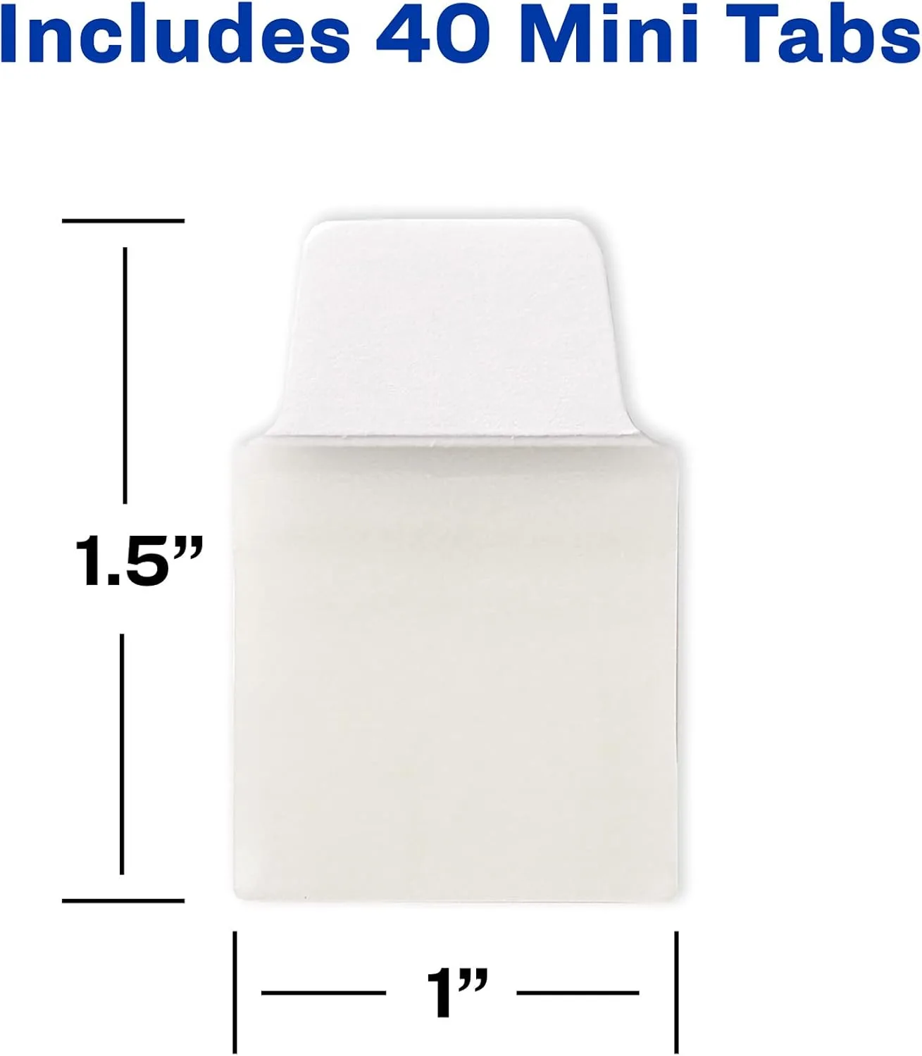 Avery Mini Ultra Tabs, 1" x 1.5", 2-Side Writable, White, 40 Repositionable Tabs (74788)