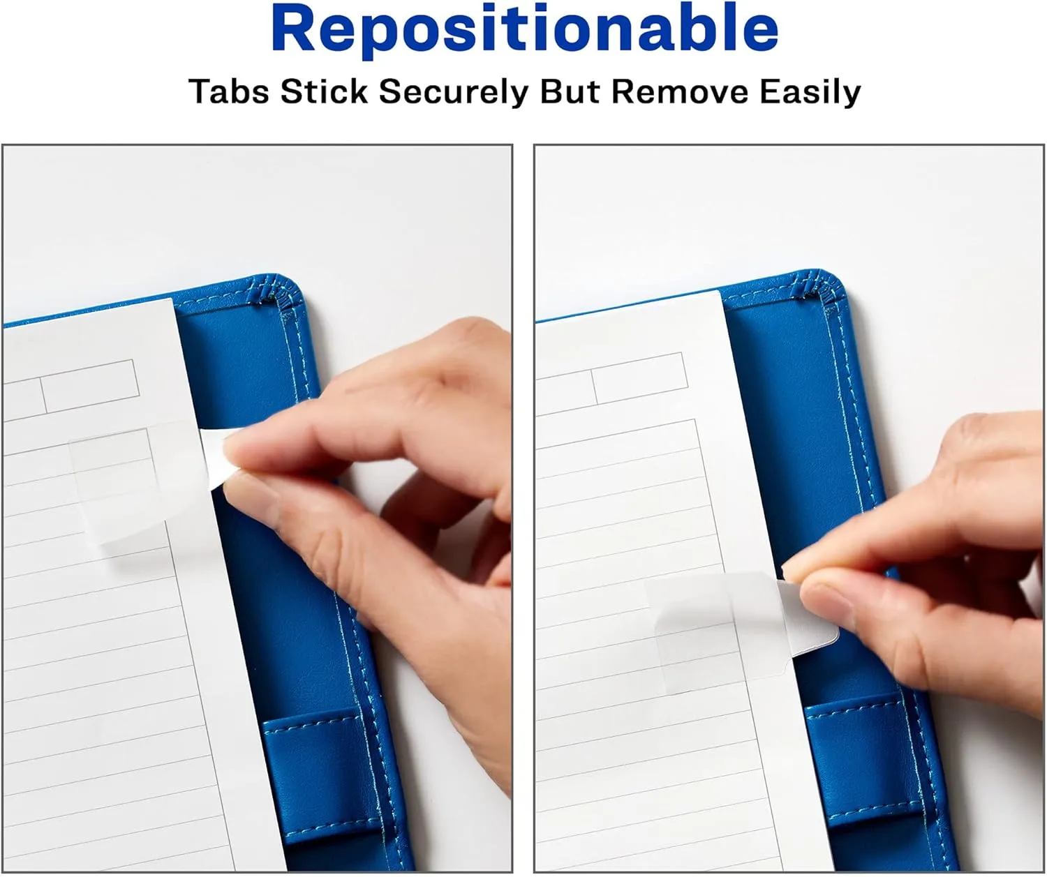 Avery Mini Ultra Tabs, 1" x 1.5", 2-Side Writable, White, 40 Repositionable Tabs (74788)
