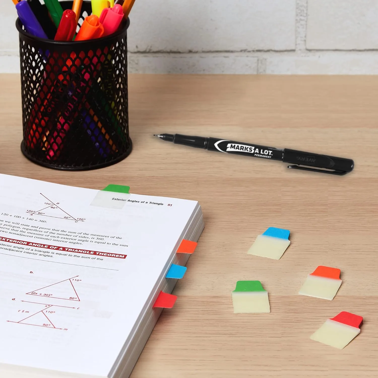 Avery Mini Ultra Tabs, 1" x 1.5", 2-Side Writable, Assorted, 80 Tabs