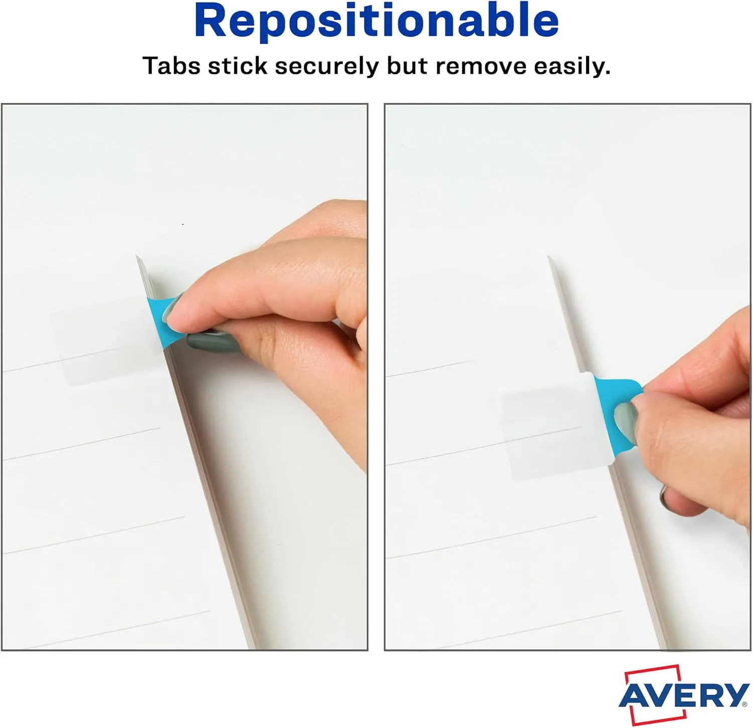 Avery Mini Ultra Tabs, 1" x 1.5", 2-Side Writable, Assorted, 80 Tabs