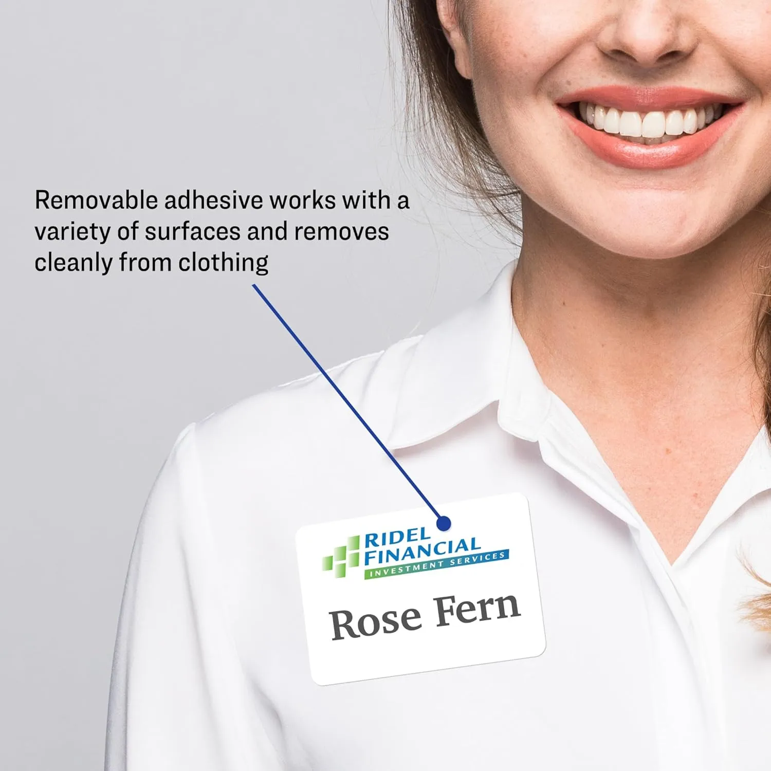 AVERY Flexible Name Badge Labels, 2-1/3 x 3-3/8 in, Matte White