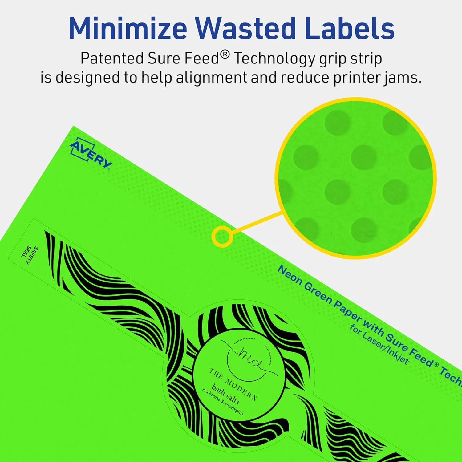 Avery Printable Wraparound Band Labels, Sure Feed Technology, Cigar Band Labels, Laser/Inkjet Printable