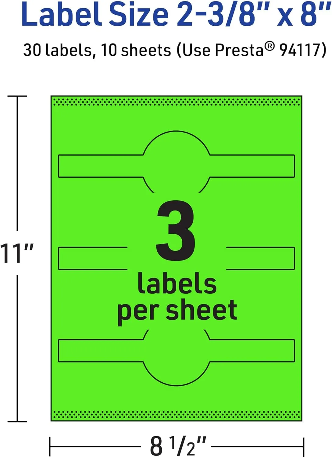 Avery Printable Wraparound Band Labels, Sure Feed Technology, Cigar Band Labels, Laser/Inkjet Printable