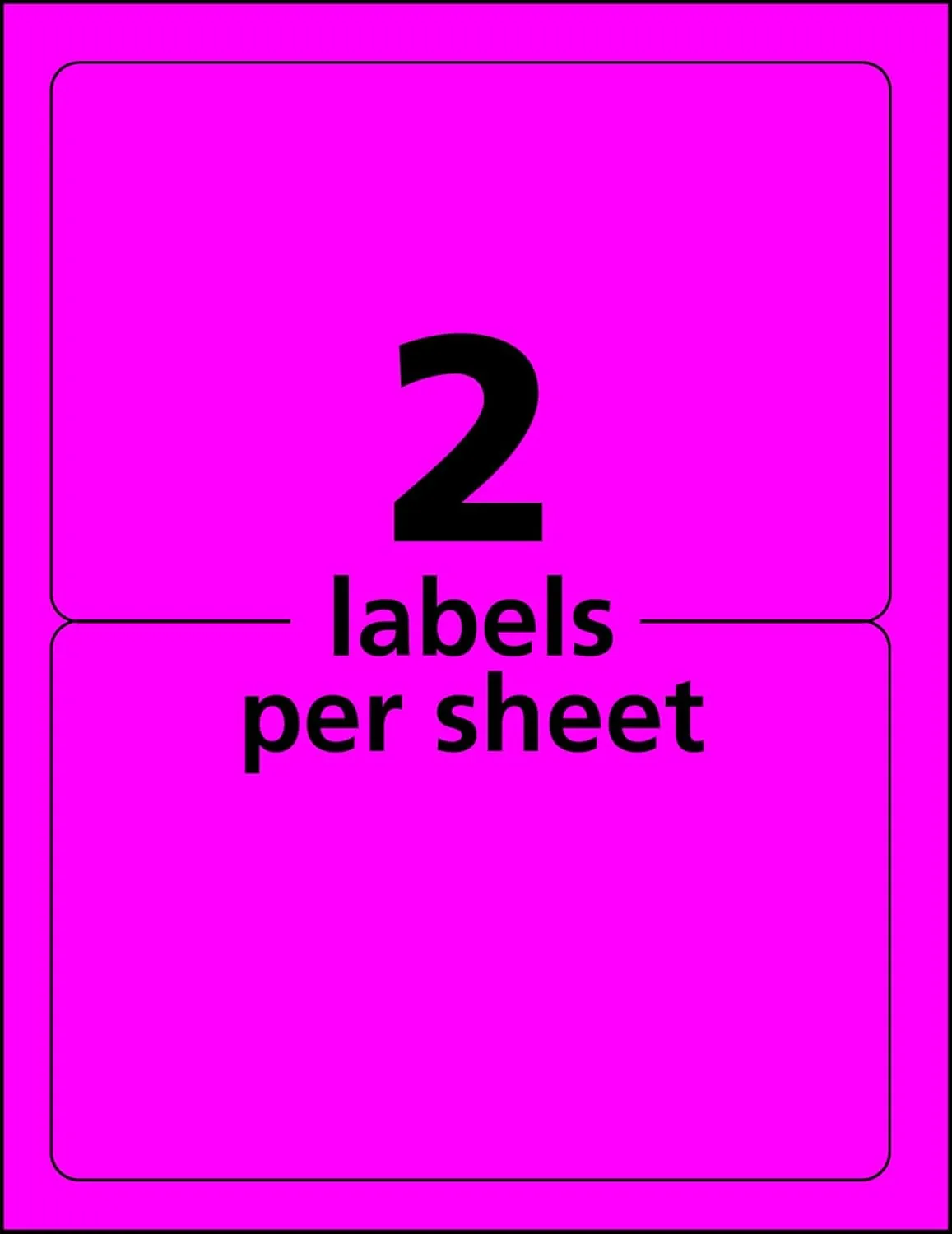 Avery Neon Shipping Labels for Laser Printers, 5-1/2" x 8-1/2", 200 Pink Labels (5948)