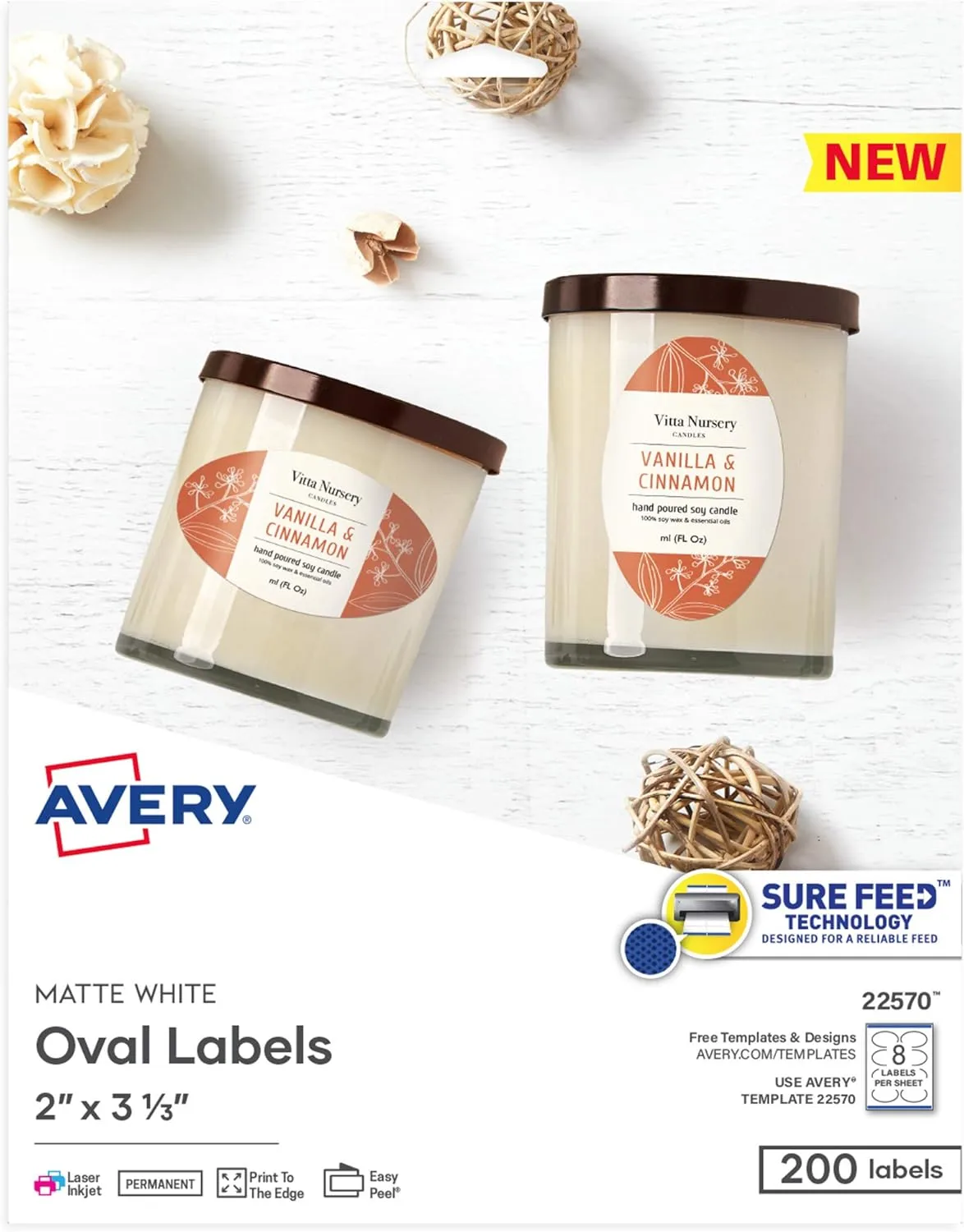 Avery Printable Blank White Labels