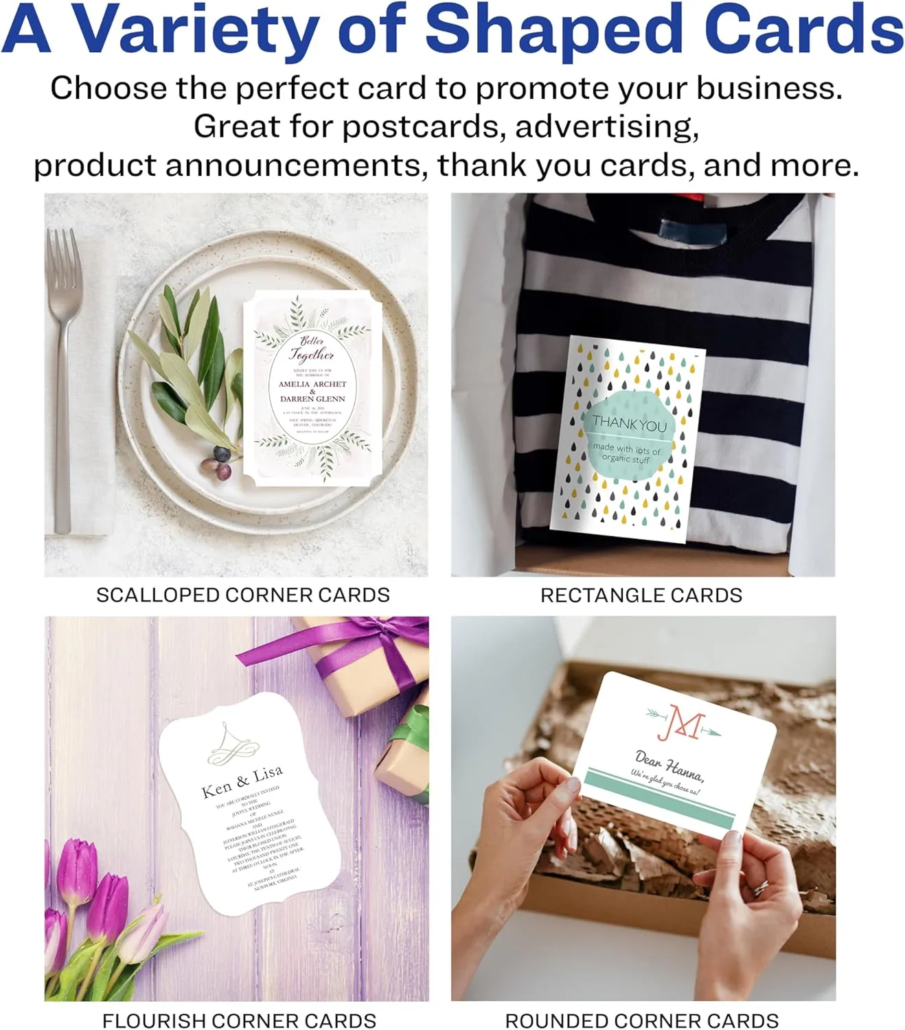 Avery Printable Postcards, 4.25" x 5.5", Matte White, 200 Blank Postcards (8387)