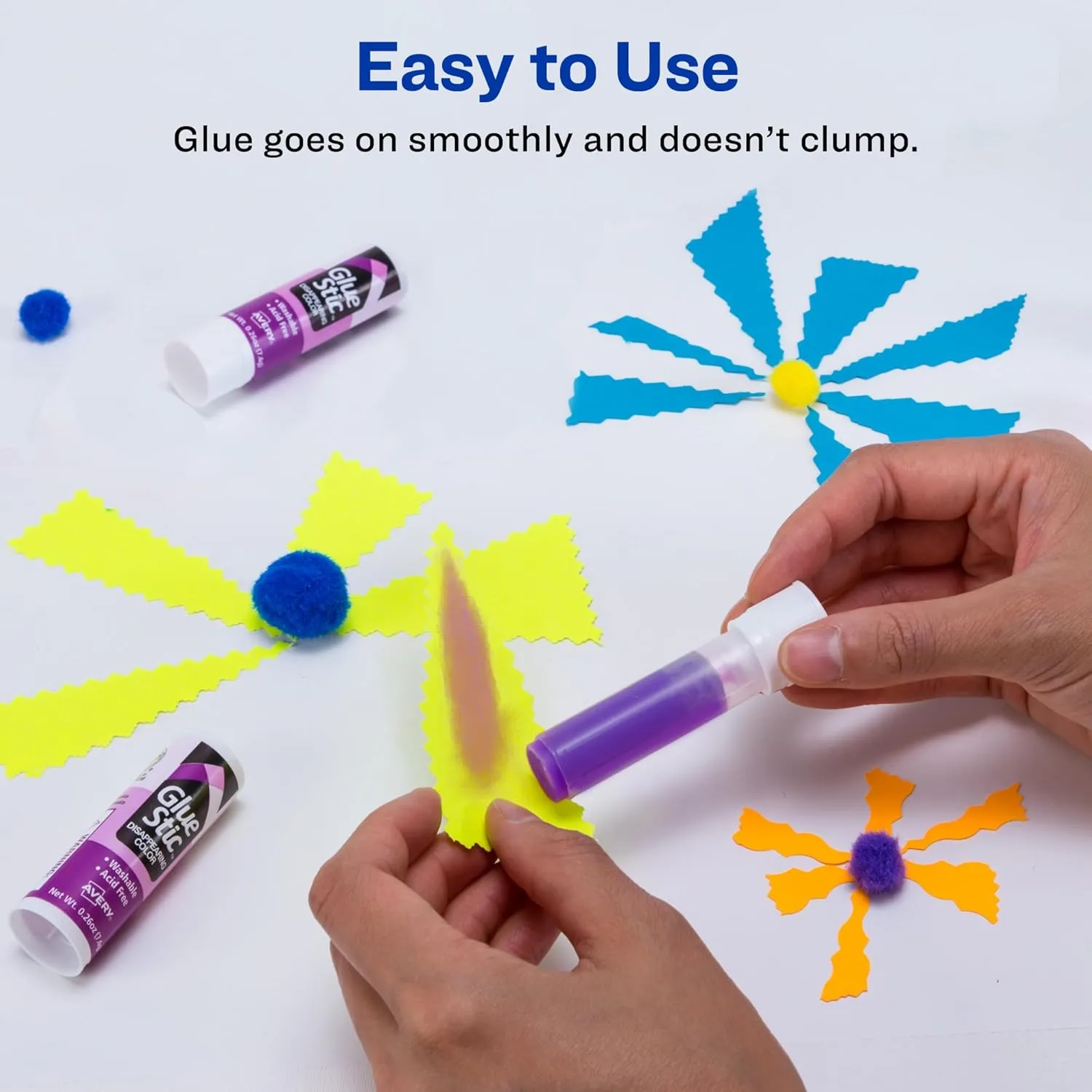 Avery Glue Stick Value Pack Disappearing Purple Color, Washable, Nontoxic, 0.26 oz. Permanent Glue Stic, 18pk (98079) 18 pack