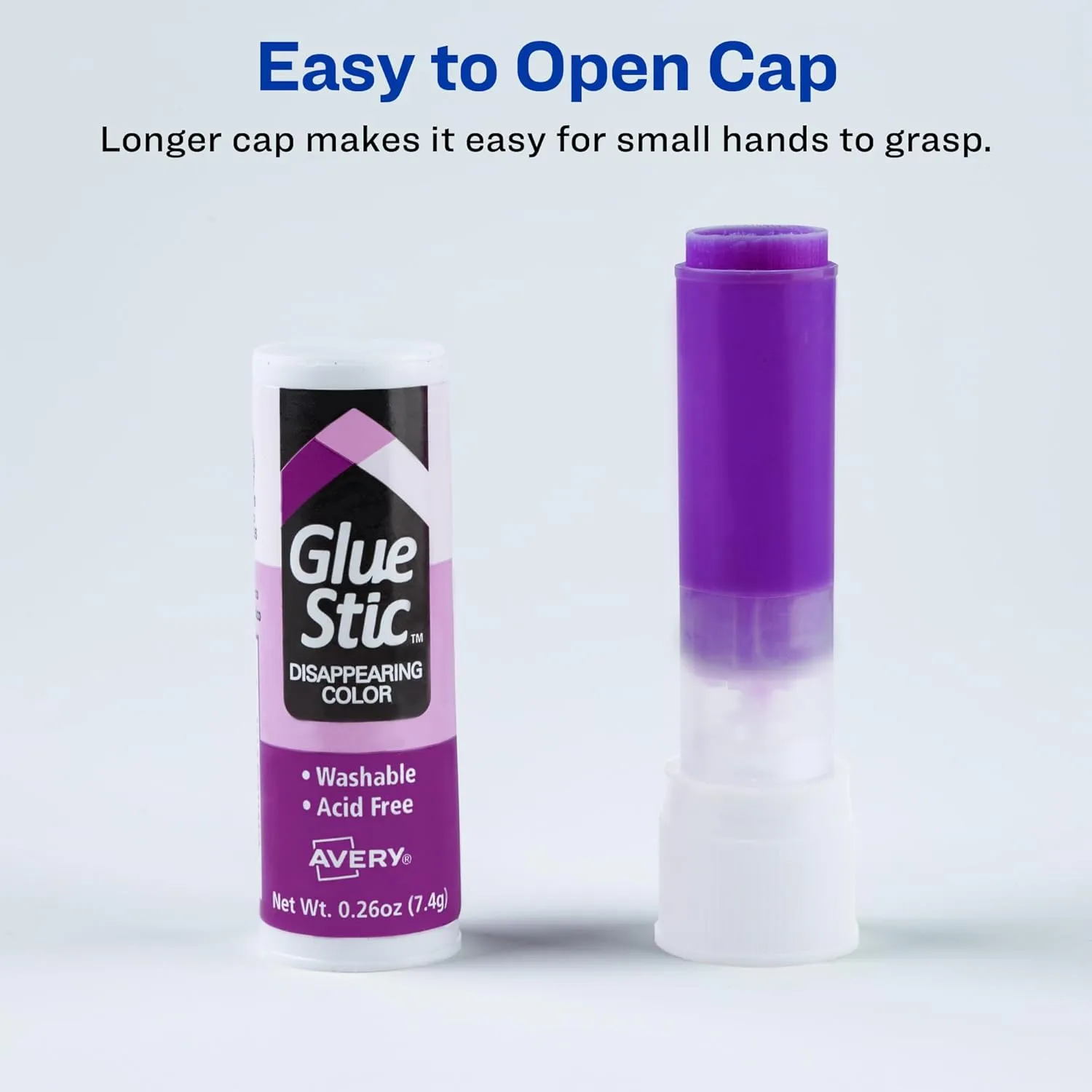 Avery Glue Stick Value Pack Disappearing Purple Color, Washable, Nontoxic, 0.26 oz. Permanent Glue Stic, 18pk (98079) 18 pack