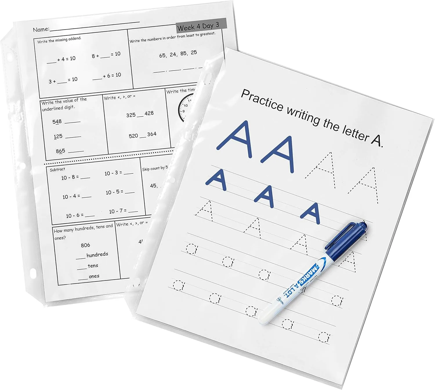 Avery Diamond Clear Quick Load Sheet Protectors, Top & Side Load, 50 Document Protectors (73802) Clear One Size