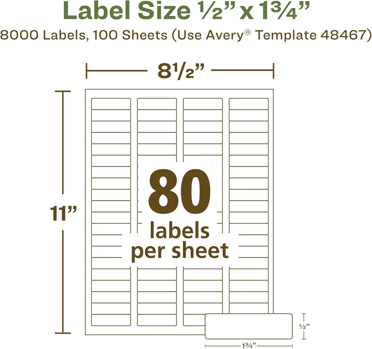 Avery EcoFriendly Recycled Address Labels