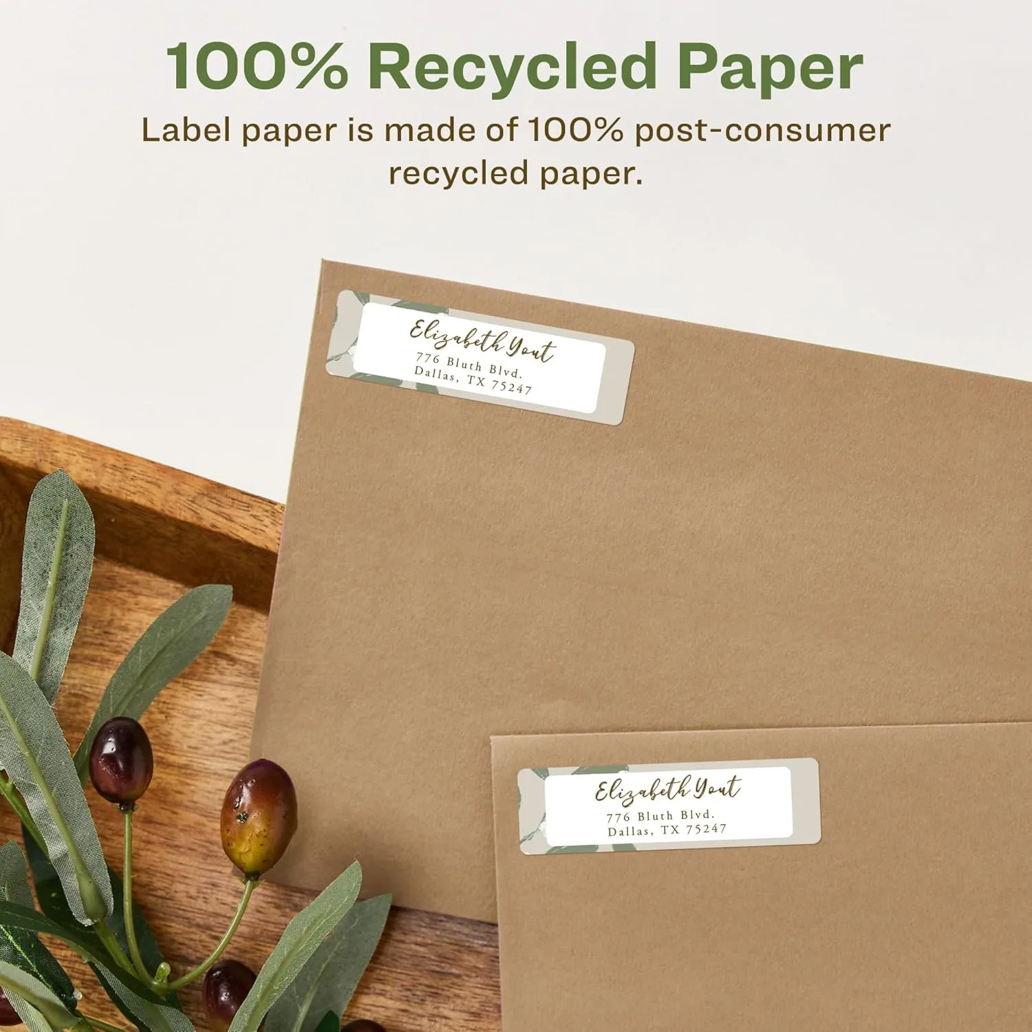 Avery EcoFriendly Recycled Address Labels