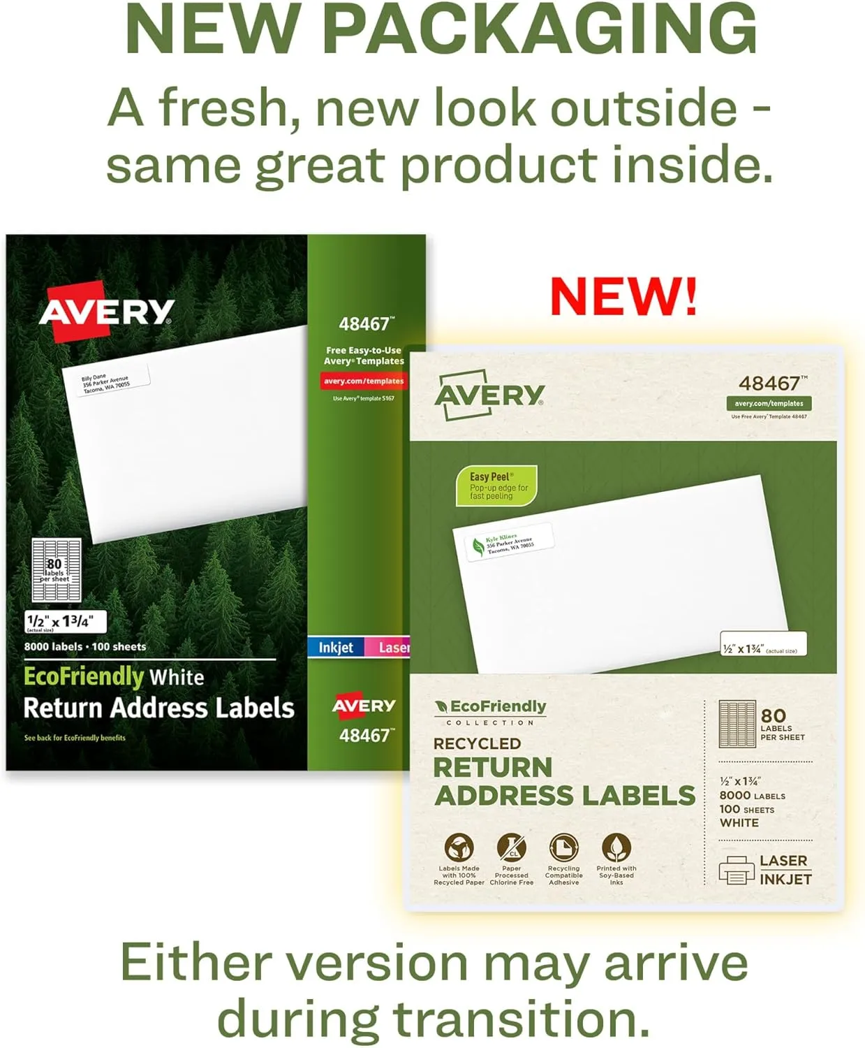Avery EcoFriendly Recycled Address Labels