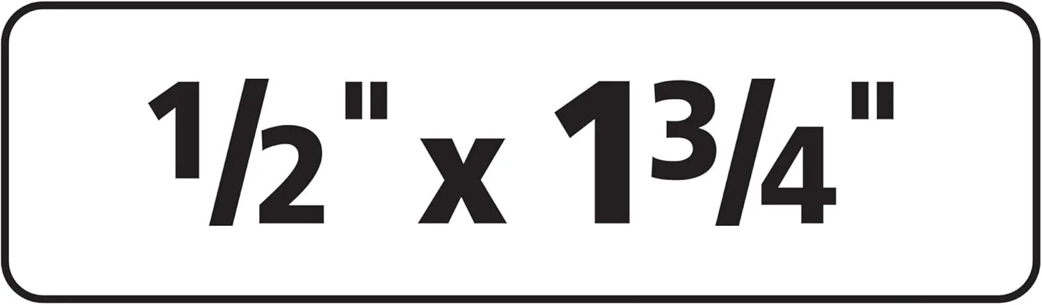 Avery Removable ID Labels With Sure Feed Technology, 6467, Rectangle, 1/2in x 1-3/4in, White, Pack Of 2,000