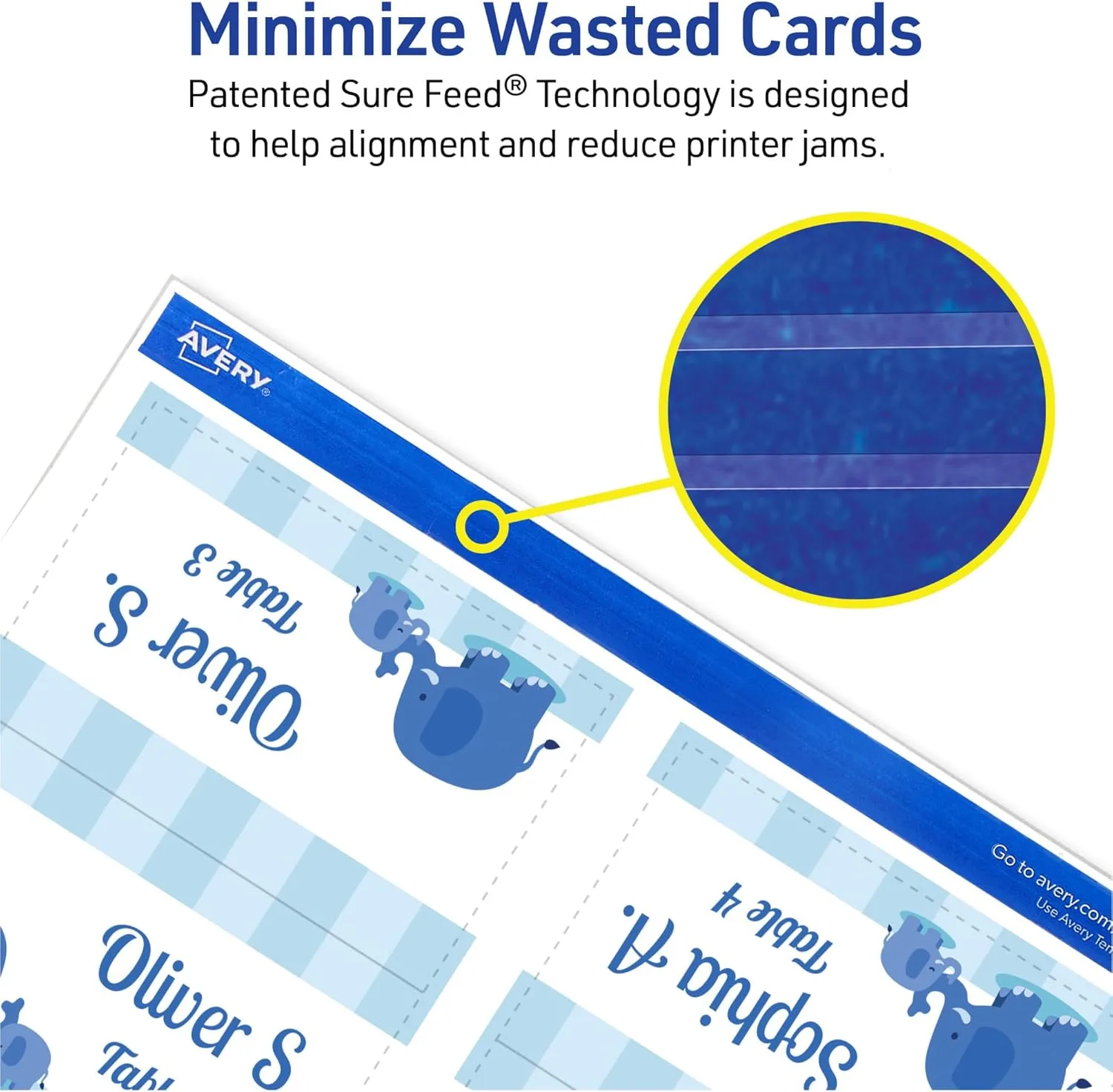 Avery Printable Tent Cards with Sure Feed Technology, 2" x 3.5", 160 Blank Place Cards