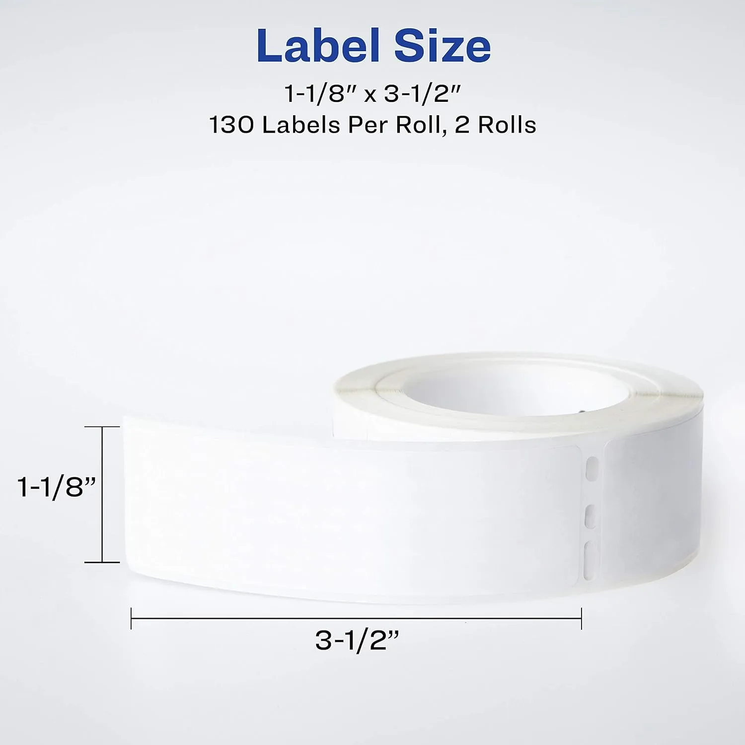 Avery Direct Thermal Address Labels, 1-1/8" x 3-1/2", White, Comparable to DYMO 30251, 130 Blank Labels per Roll, 2 Rolls, 260 Total (4150) 1-1/8" x 3-1/2 260 labels