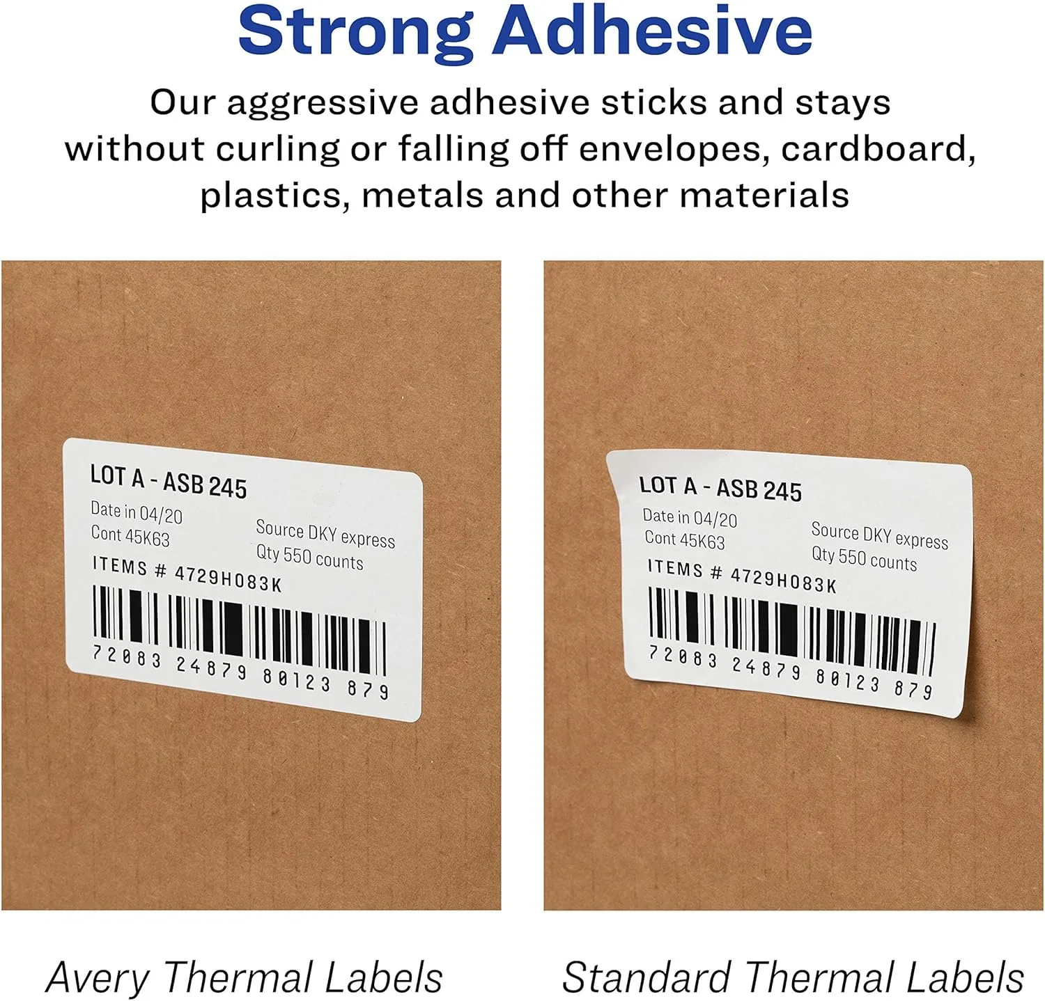 Avery Direct Thermal Address Labels, 1-1/8" x 3-1/2", White, Comparable to DYMO 30251, 130 Blank Labels per Roll, 2 Rolls, 260 Total (4150) 1-1/8" x 3-1/2 260 labels