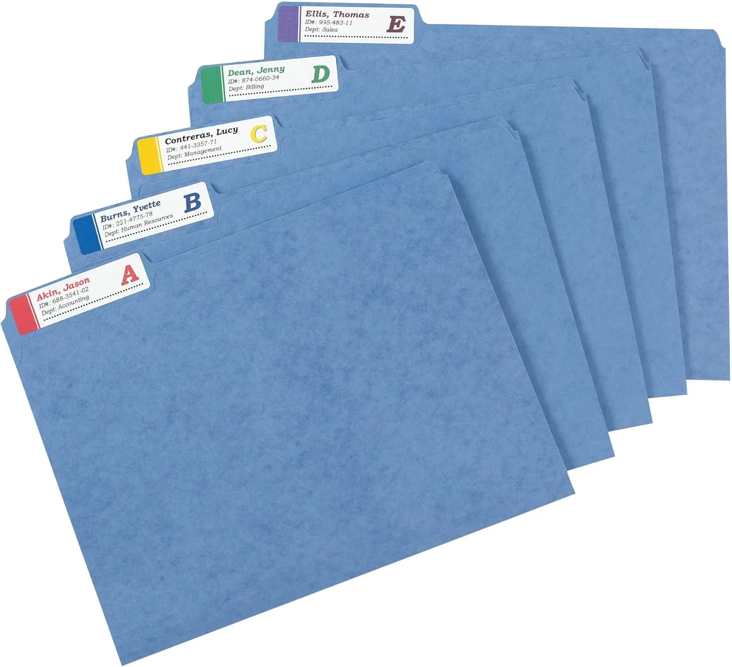 Avery TrueBlock Extra-Large File Folder Labels, 15/16 x 3-7/16, Assorted, 450 Pack (5026)