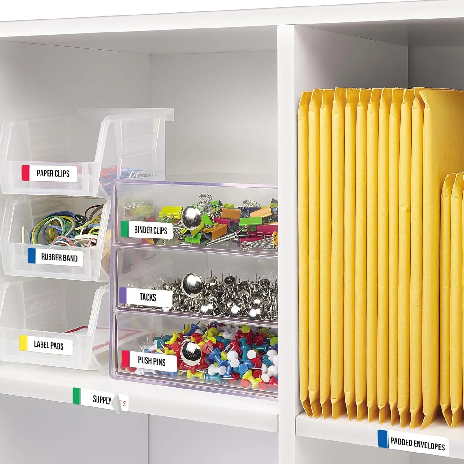 Avery TrueBlock Extra-Large File Folder Labels, 15/16 x 3-7/16, Assorted, 450 Pack (5026)