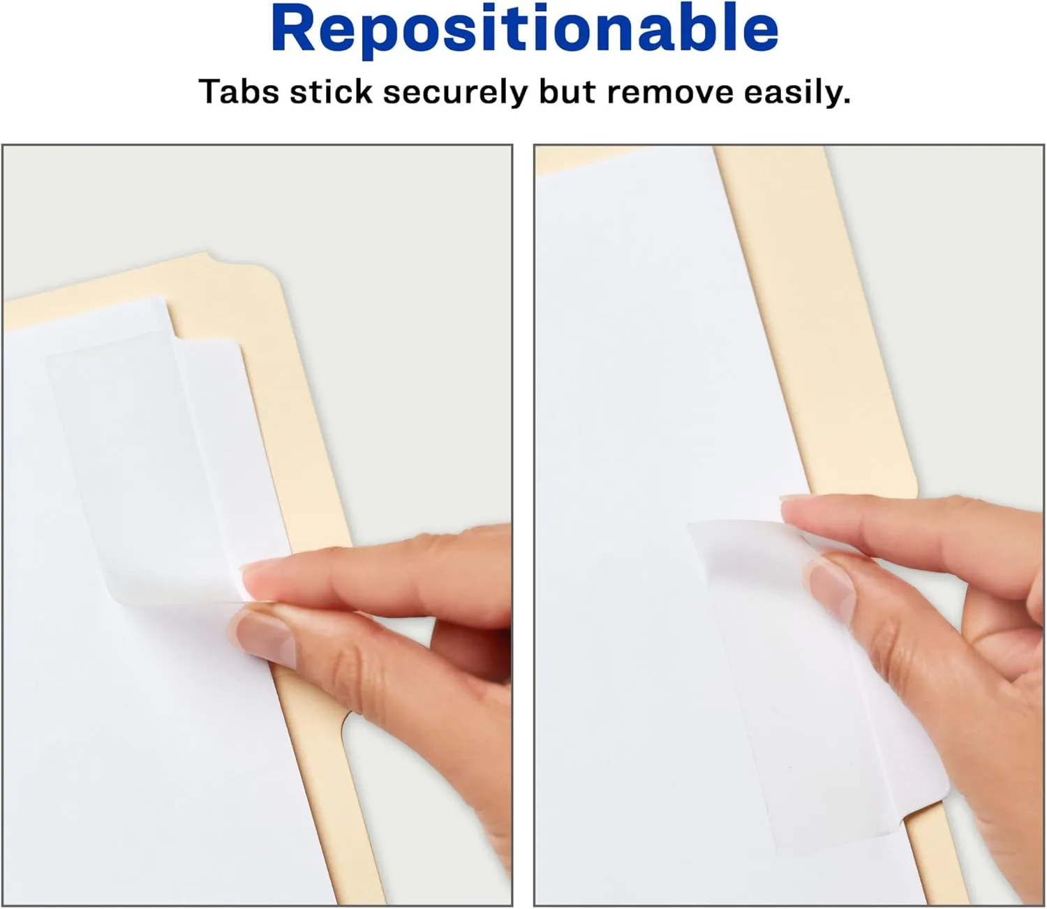 Avery Filing Ultra Tabs, 3" x 1.5", 2-Side Writable Repositionable Tabs, 24 Count