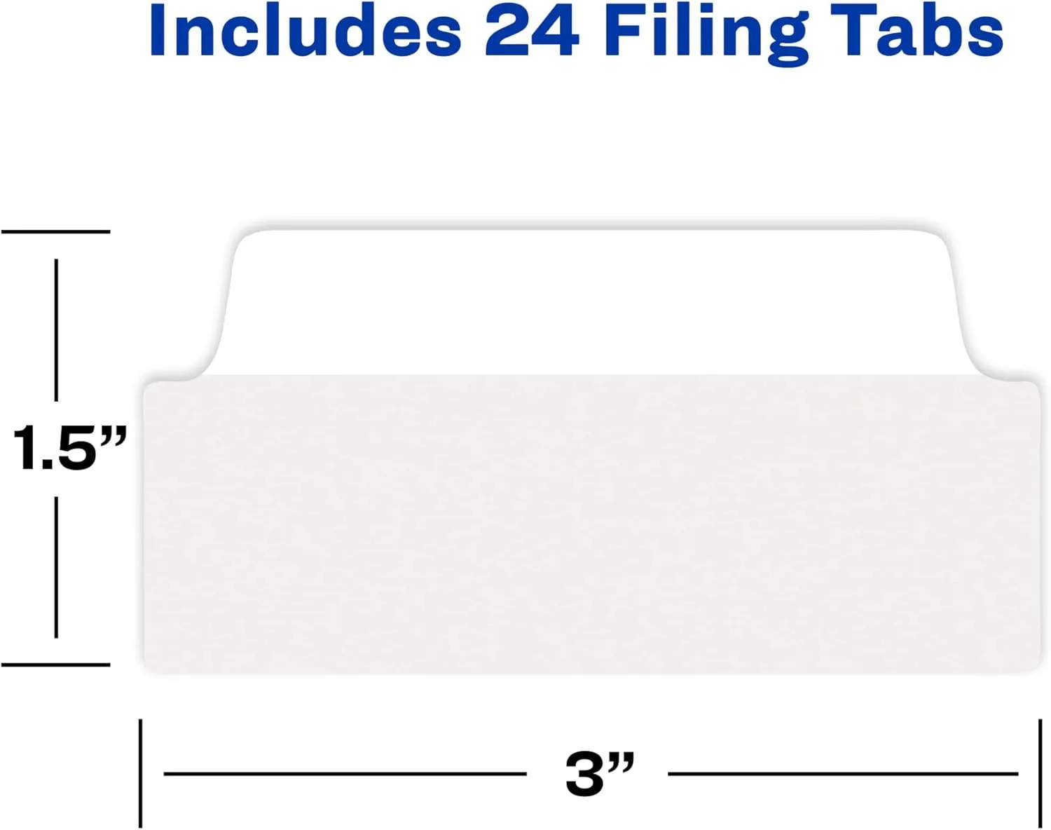 Avery Filing Ultra Tabs, 3" x 1.5", 2-Side Writable Repositionable Tabs, 24 Count