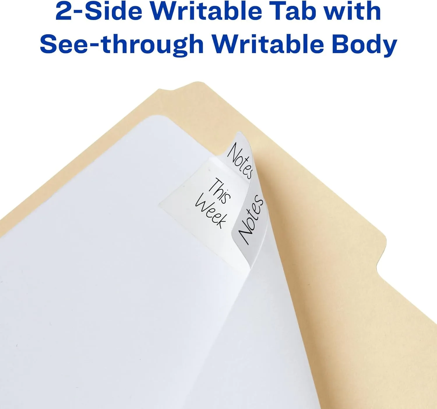 Avery Filing Ultra Tabs, 3" x 1.5", 2-Side Writable Repositionable Tabs, 24 Count