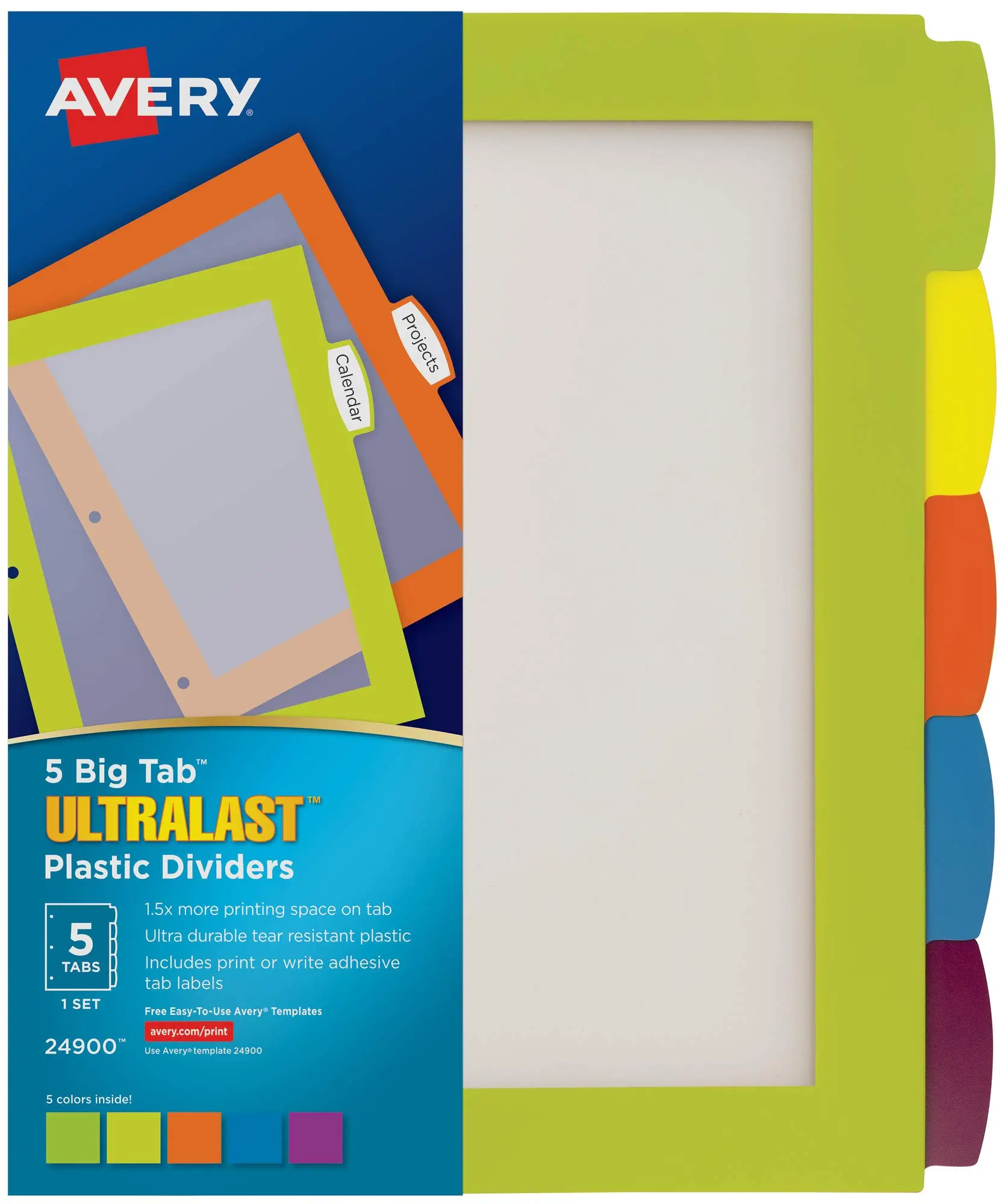 Avery Ultralast Big Tab Plastic Dividers