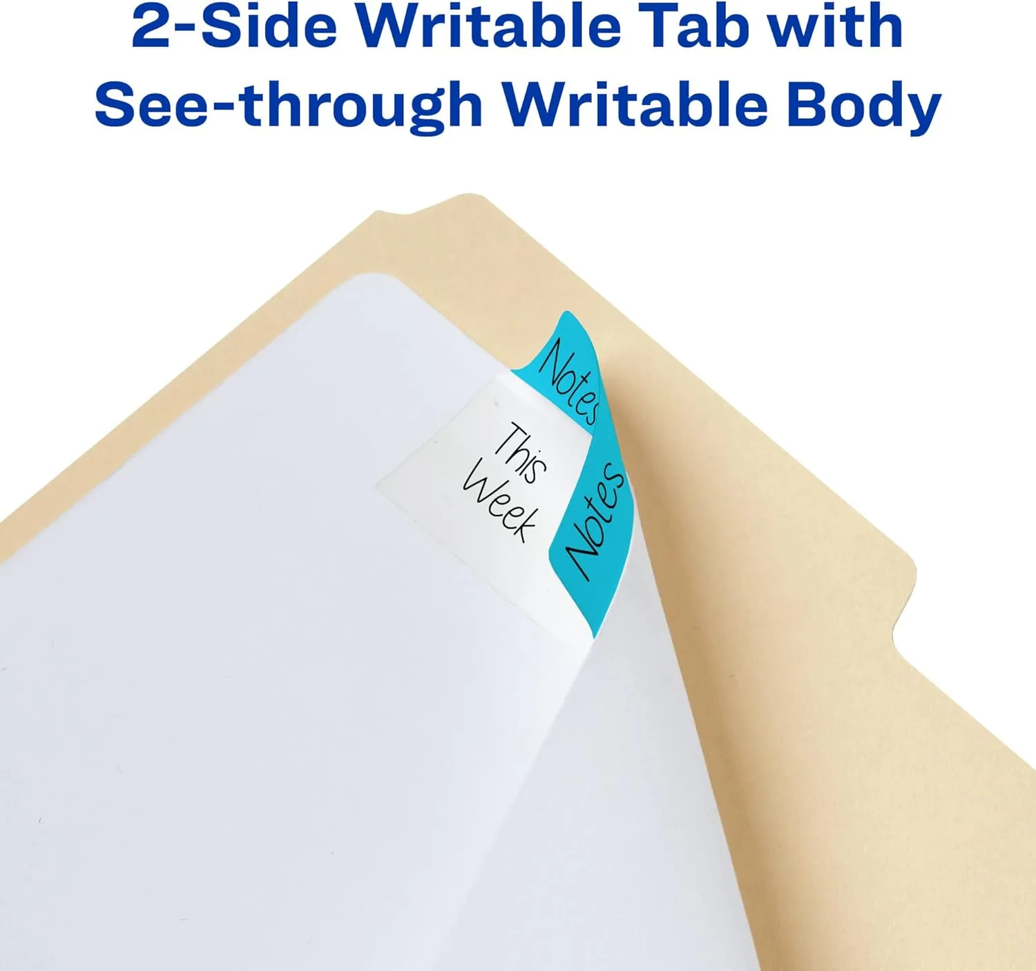 Avery Filing Ultra Tabs, 3" x 1.5", 2-Side Writable Repositionable Tabs, 24 Count