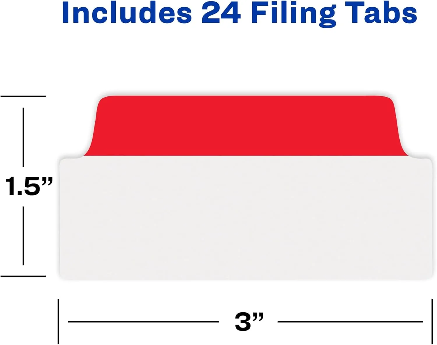 Avery Filing Ultra Tabs, 3" x 1.5", 2-Side Writable Repositionable Tabs, 24 Count
