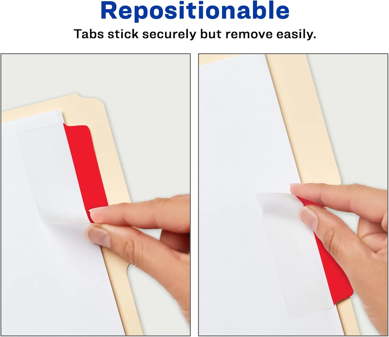Avery Filing Ultra Tabs, 3" x 1.5", 2-Side Writable Repositionable Tabs, 24 Count