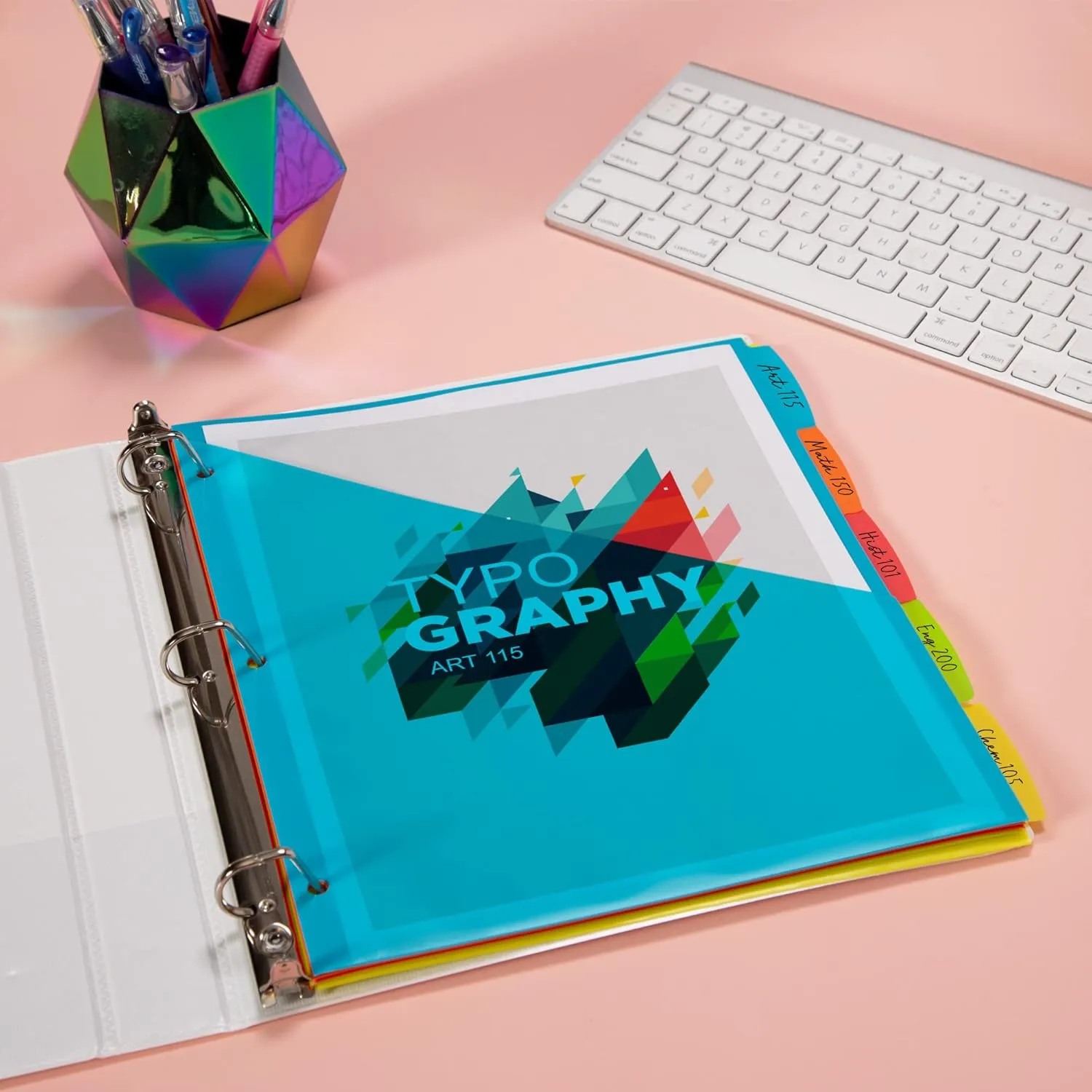 Avery Durable Plastic 5 Tab Write & Erase Dividers with Pockets for 3 Ring Binders, Multi Brights, Works with Sheet Protectors (16102)