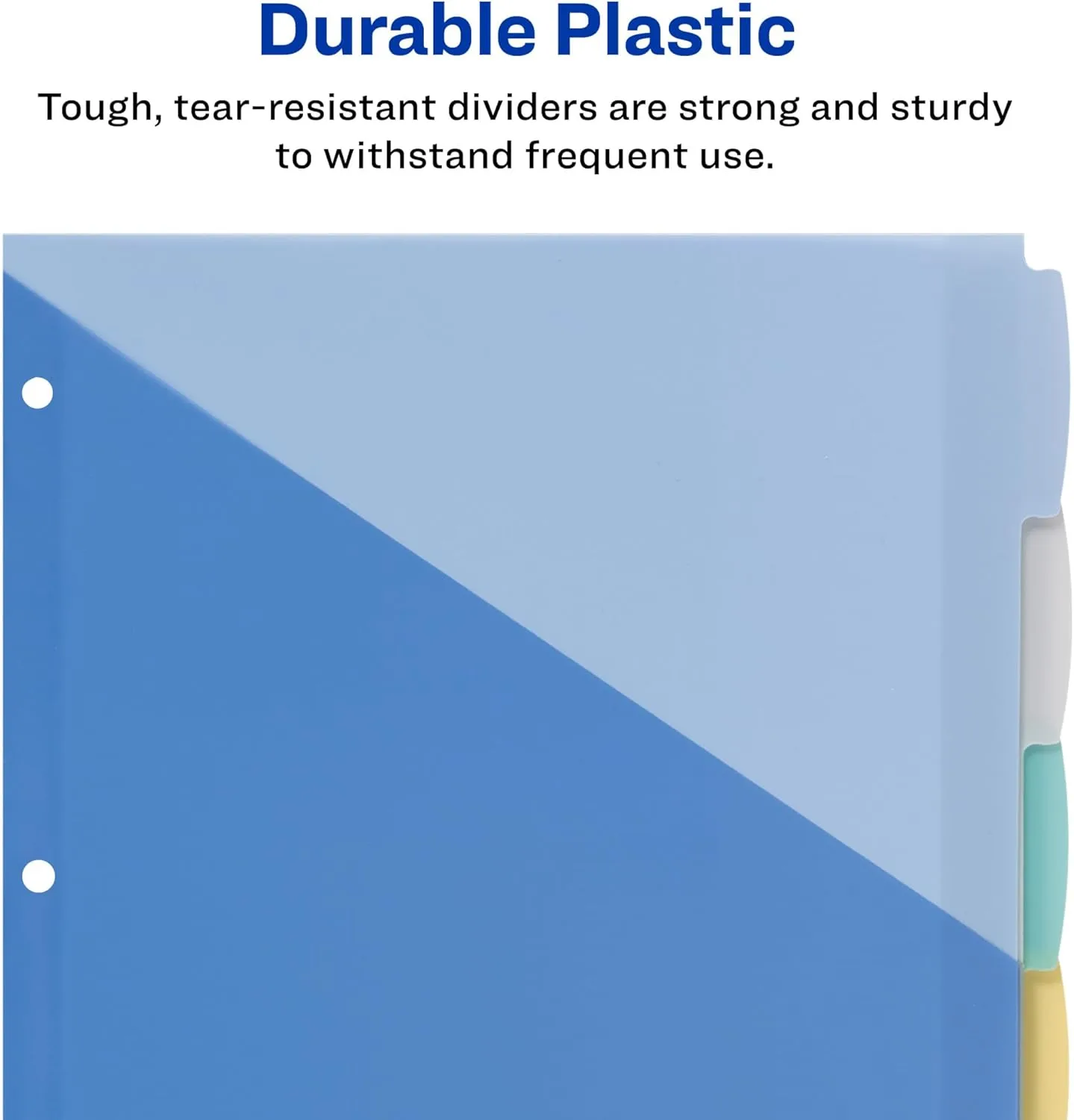 Avery Write & Erase Pocket Plastic Dividers for 3 Ring Binders, 5-Tab Set, Multicolor, 1 Set (16176)