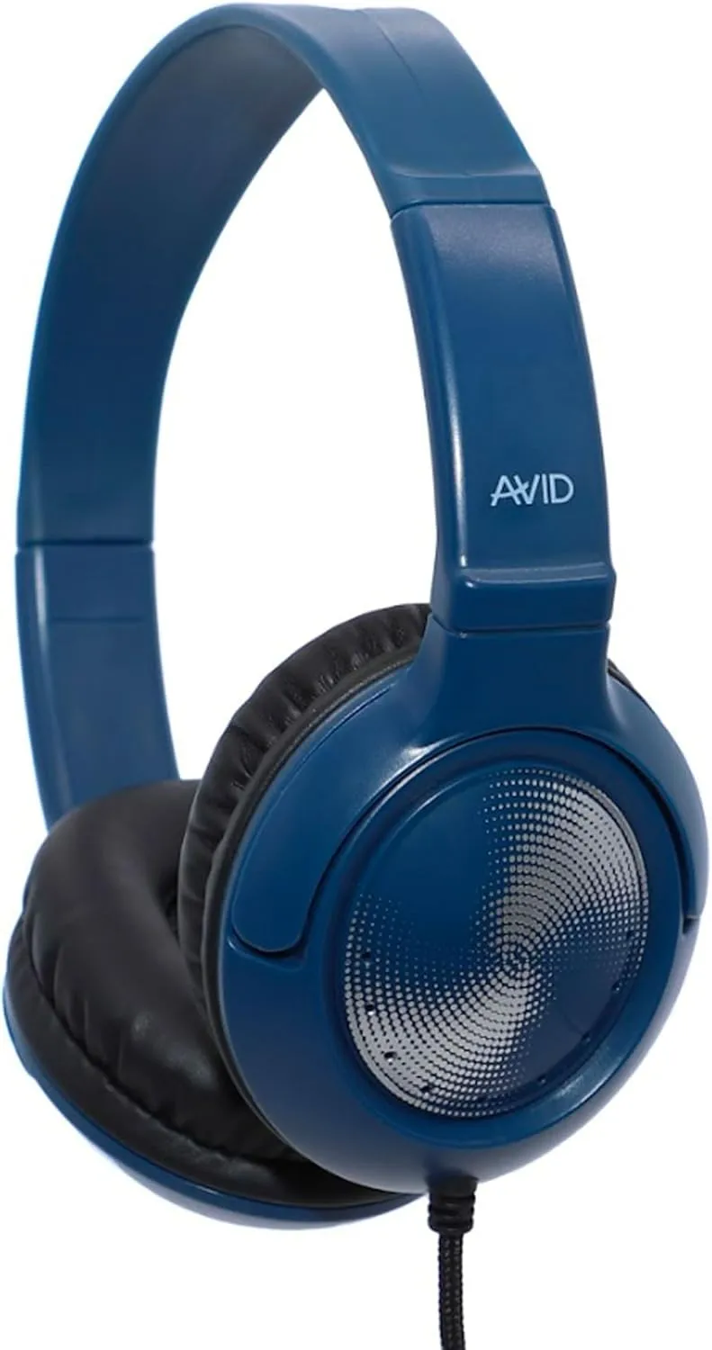 Avid AE-54 Blue Wired Headphones 3.5mm No Mic