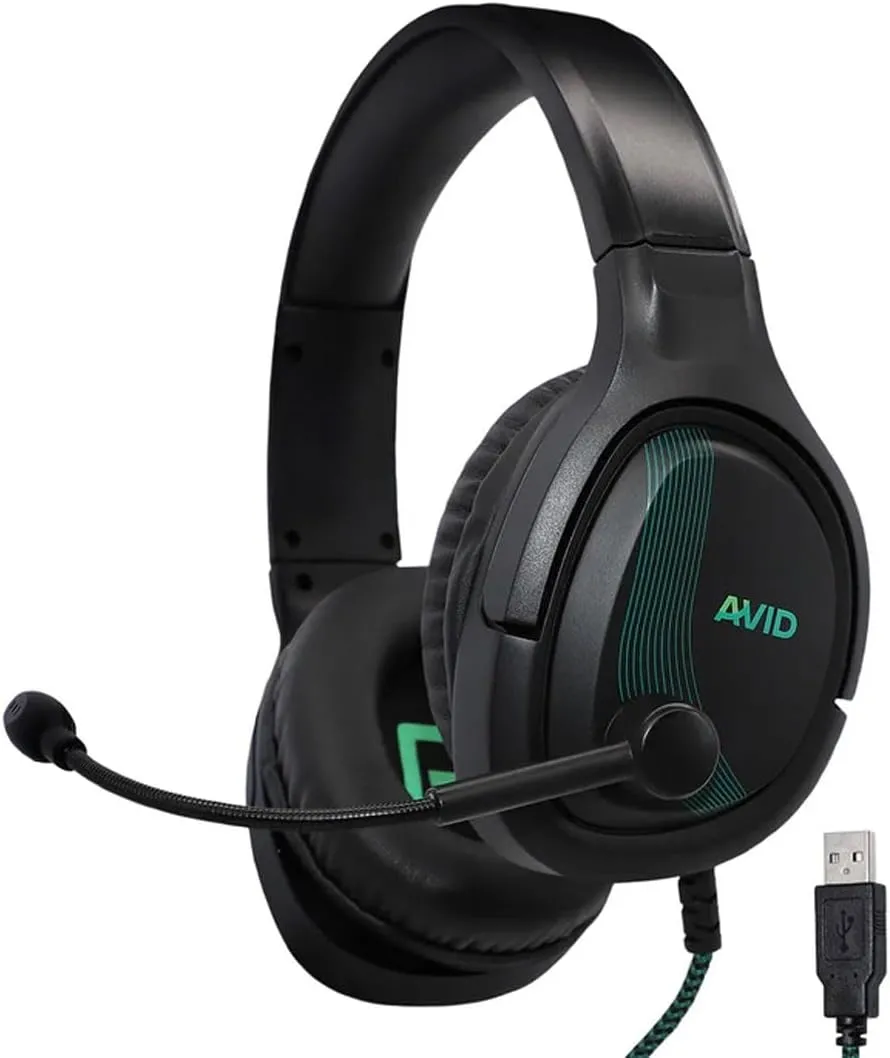 Avid AP-1000 AVIGA™ Gaming Headset, USBA, Black Single